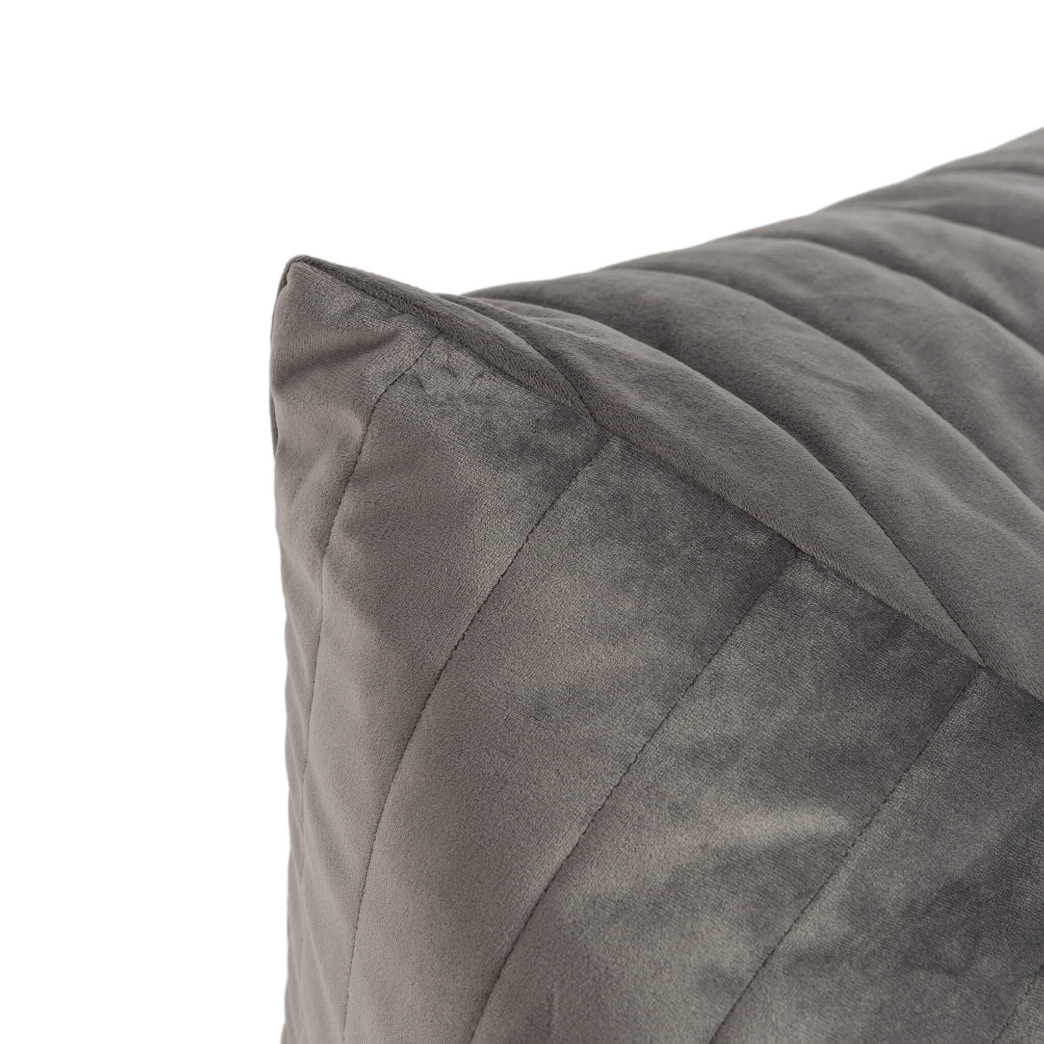 Nobodinoz Chelsea Velvet Bean Bag in Slate Grey Details