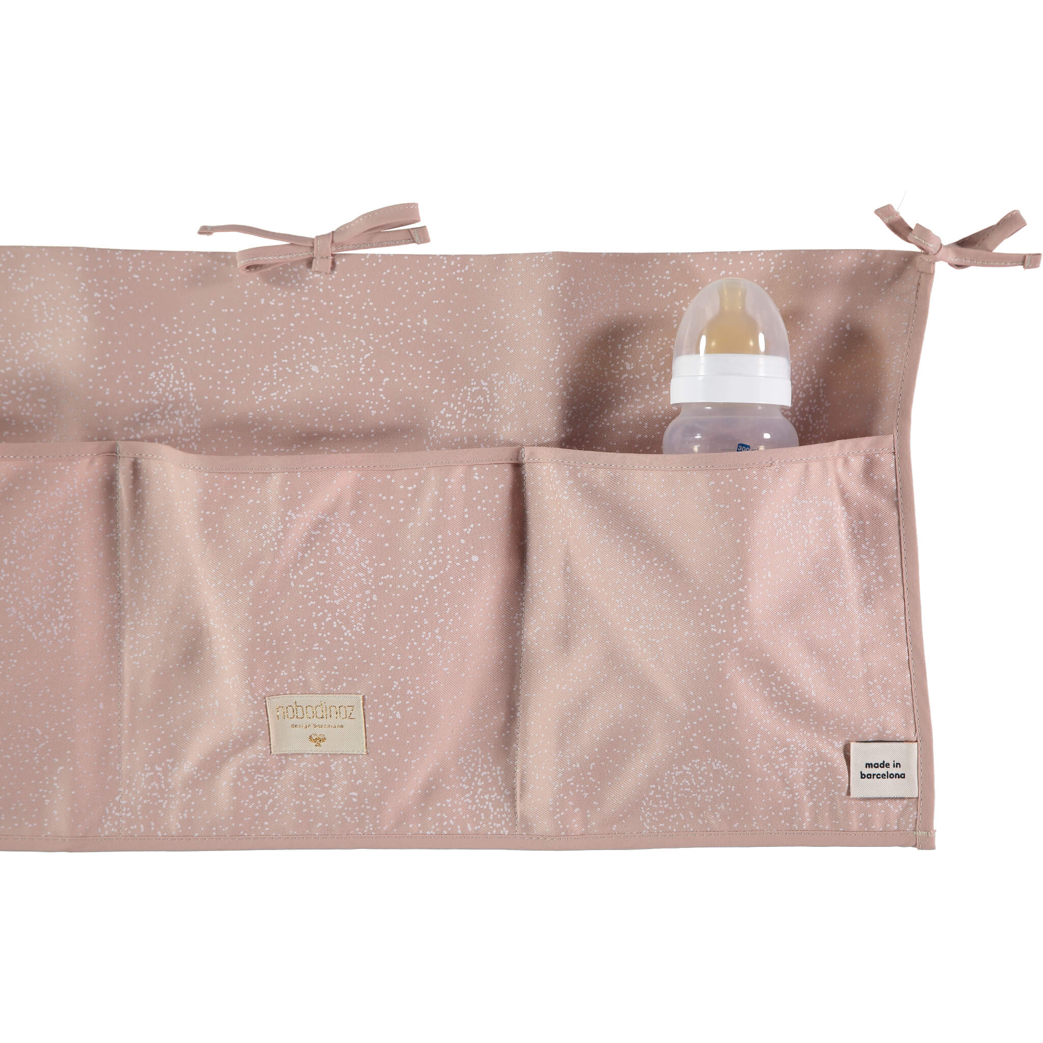 Nobodinoz Merlin Crib Organiser in Bubble Pink