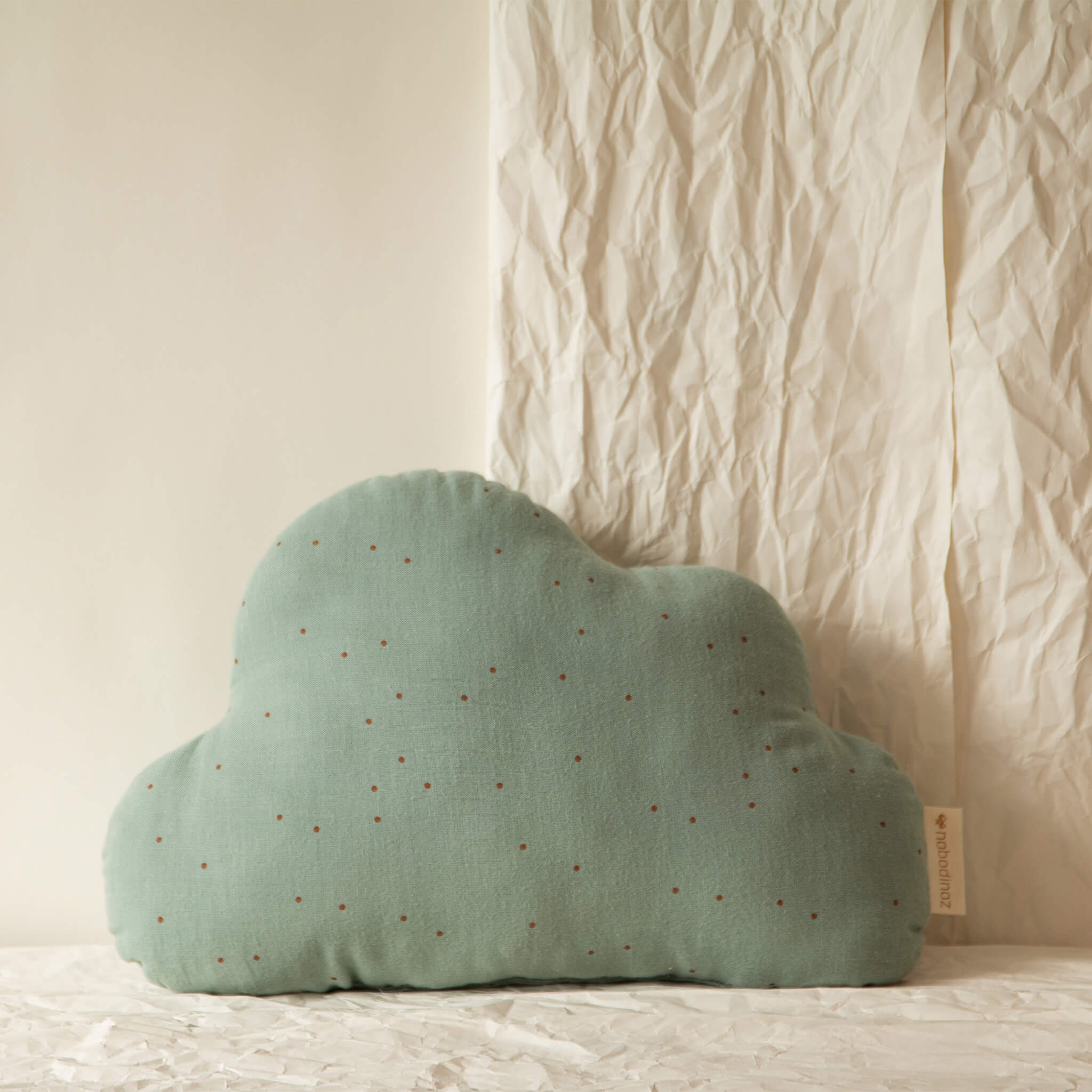 Nobodinoz Cloud Cushion in Eden Green