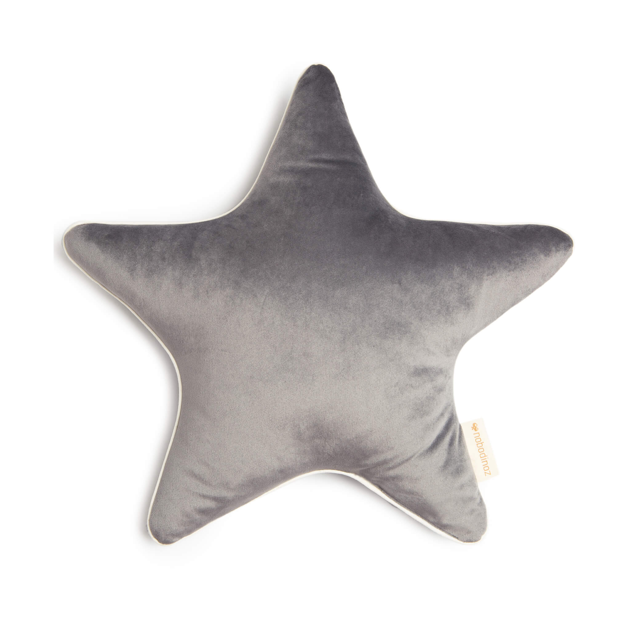 Nobodinoz Velvet Star Cushion in Slate Grey