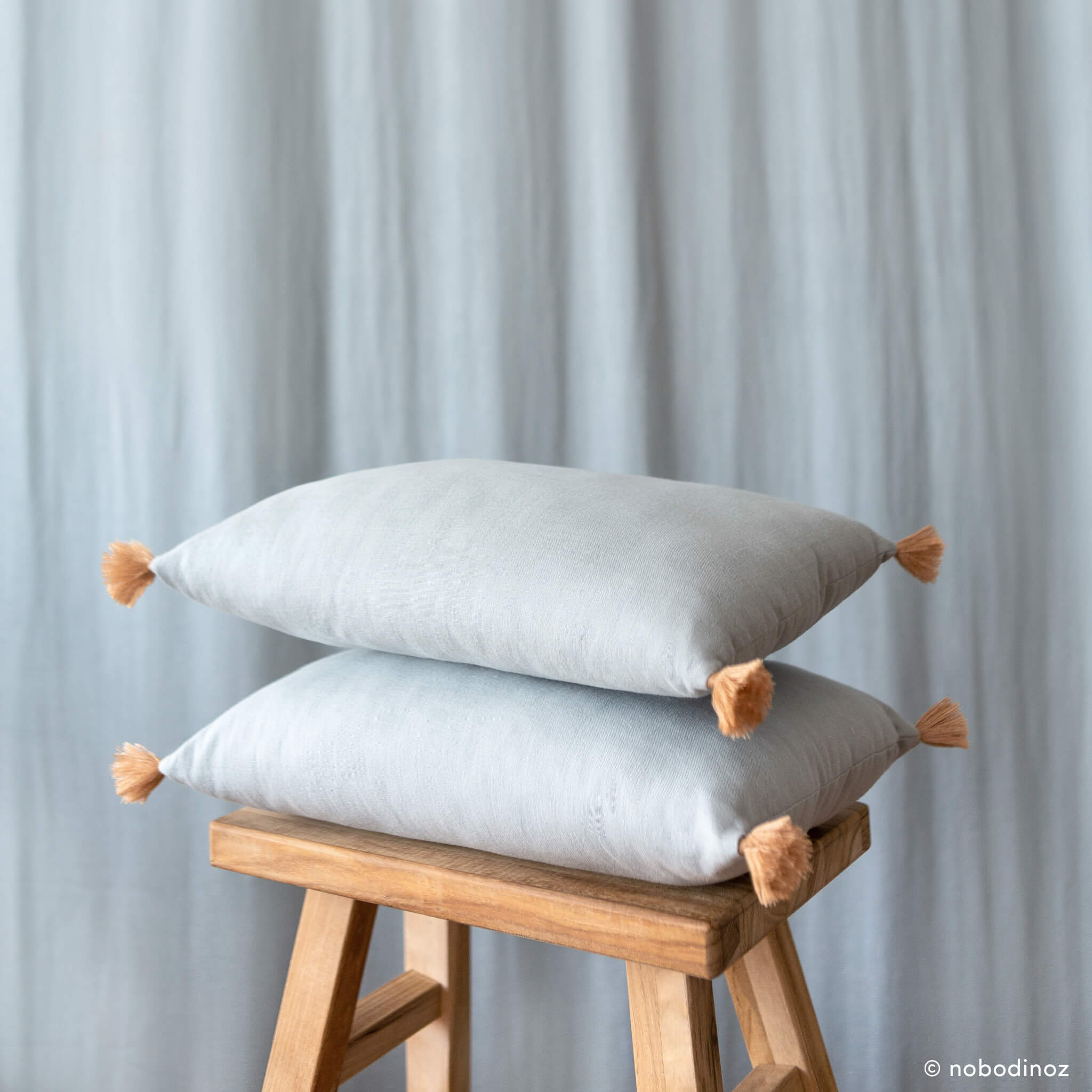 Nobodinoz Sublim Cushion in Rivera Blue