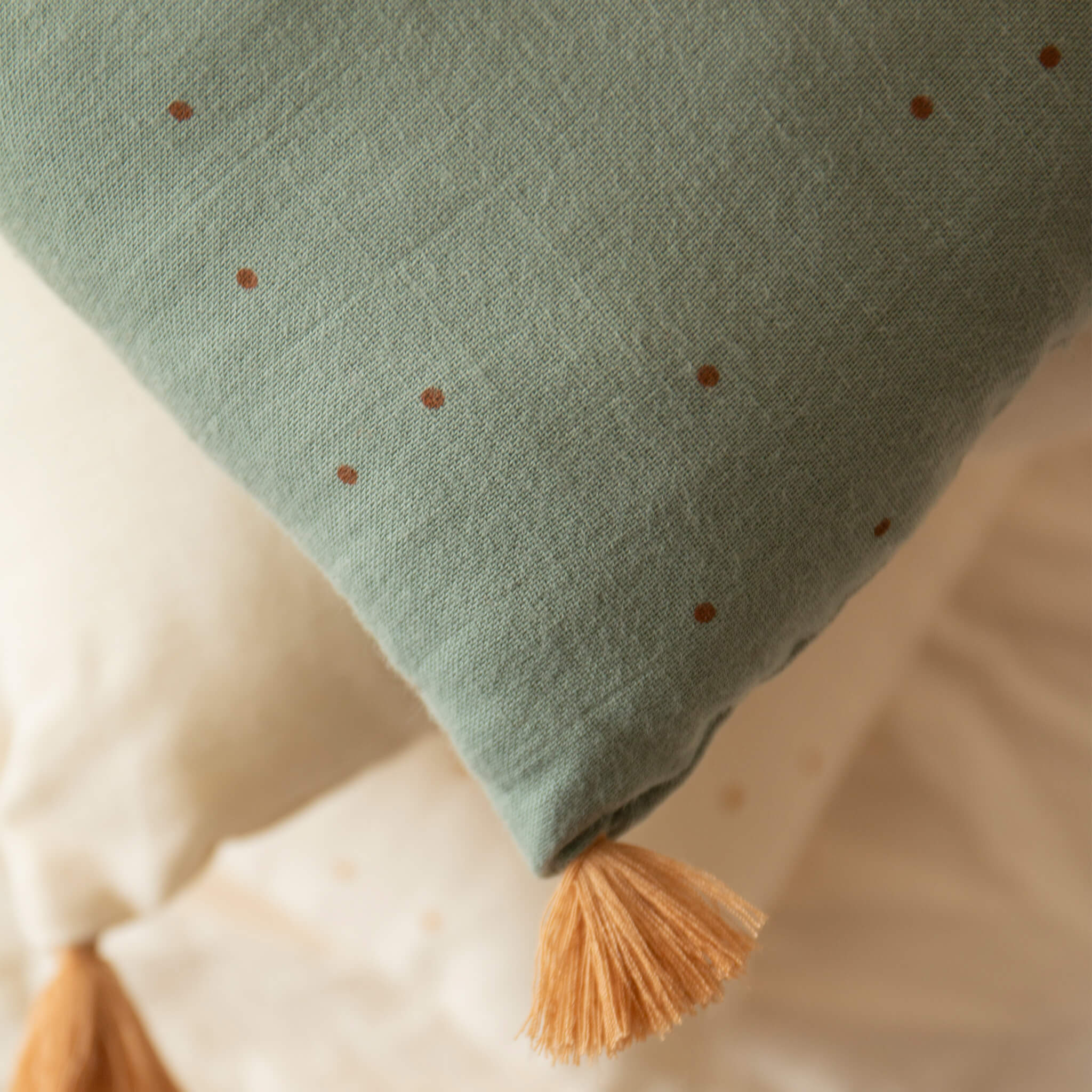 Sublim Cushion - Sweet Toffee Dots/ Eden Green