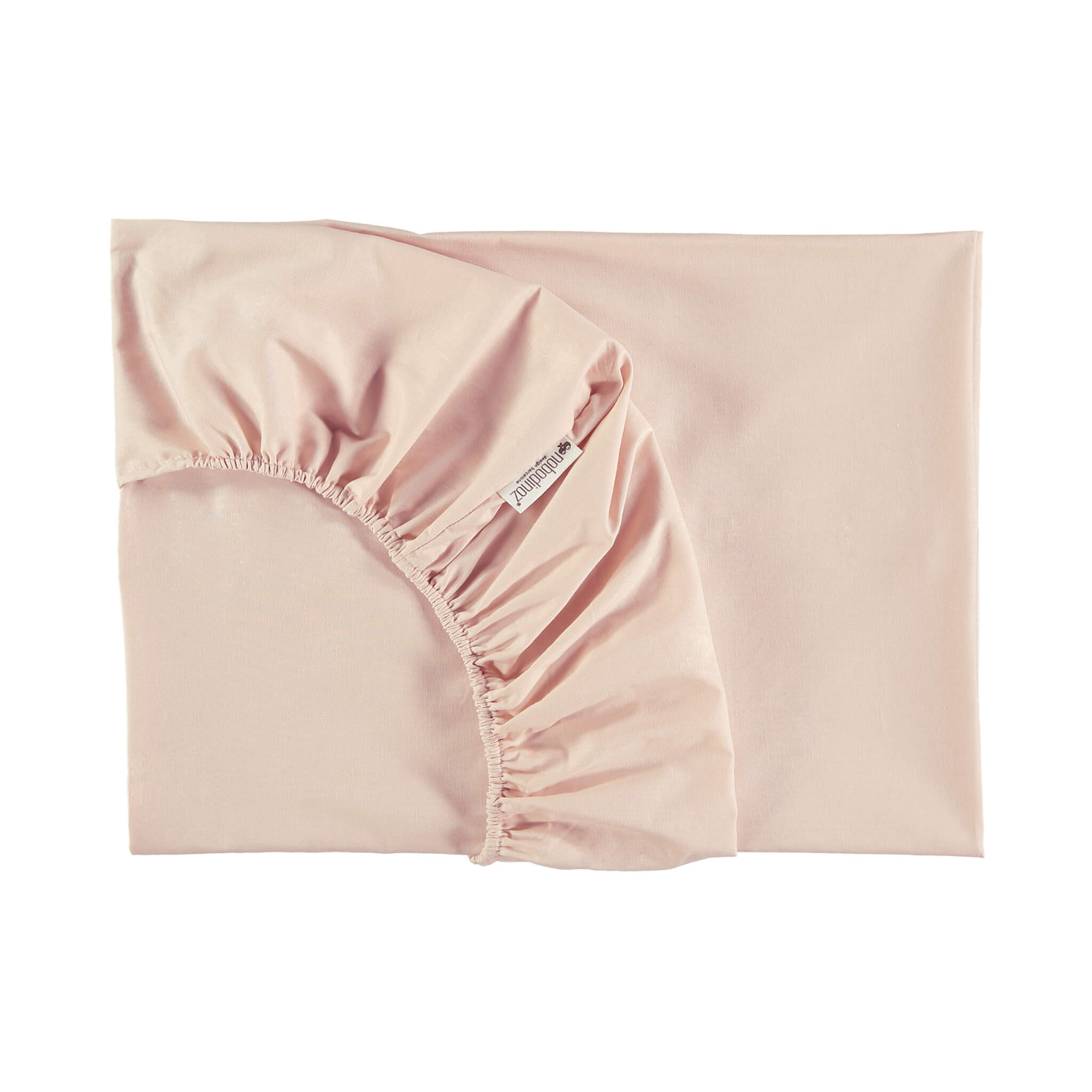 Nobodinoz Tibet Cot Sheet in Dream Pink