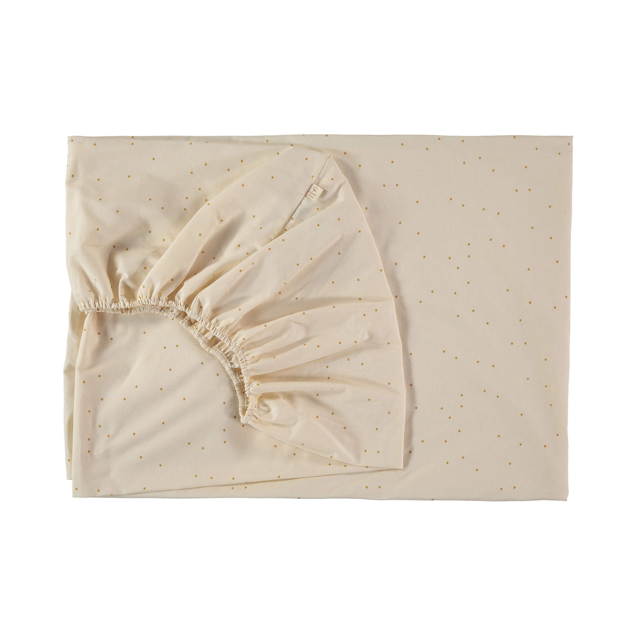 Nobodinoz Tibet Cot Sheet in Honey Sweet Dots