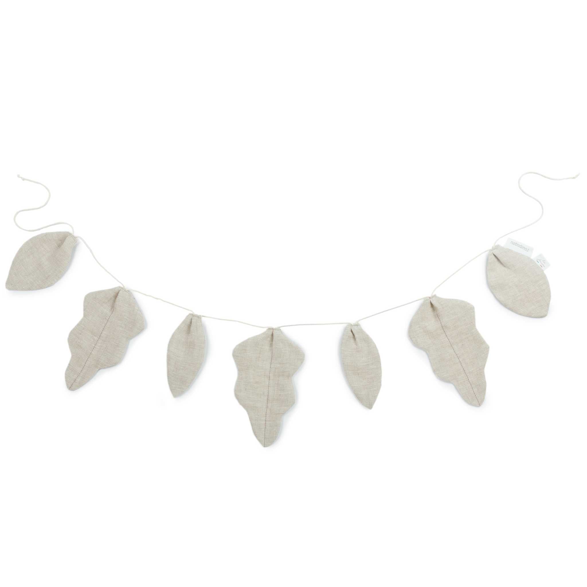 Nobodinoz Lin Francais Leaf Garland in Greige