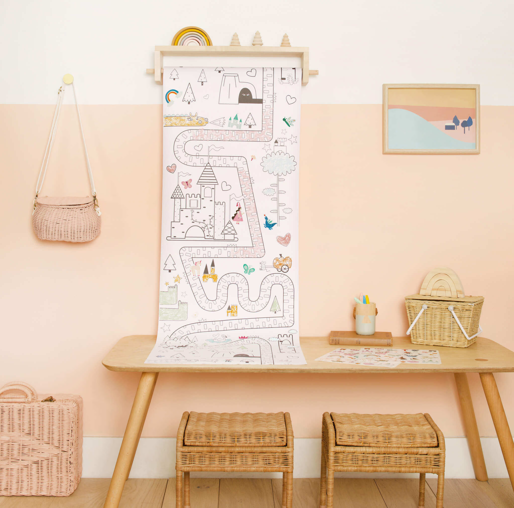 Olli Ella Playpa Paper Activity Roll in Fairy Tale Design