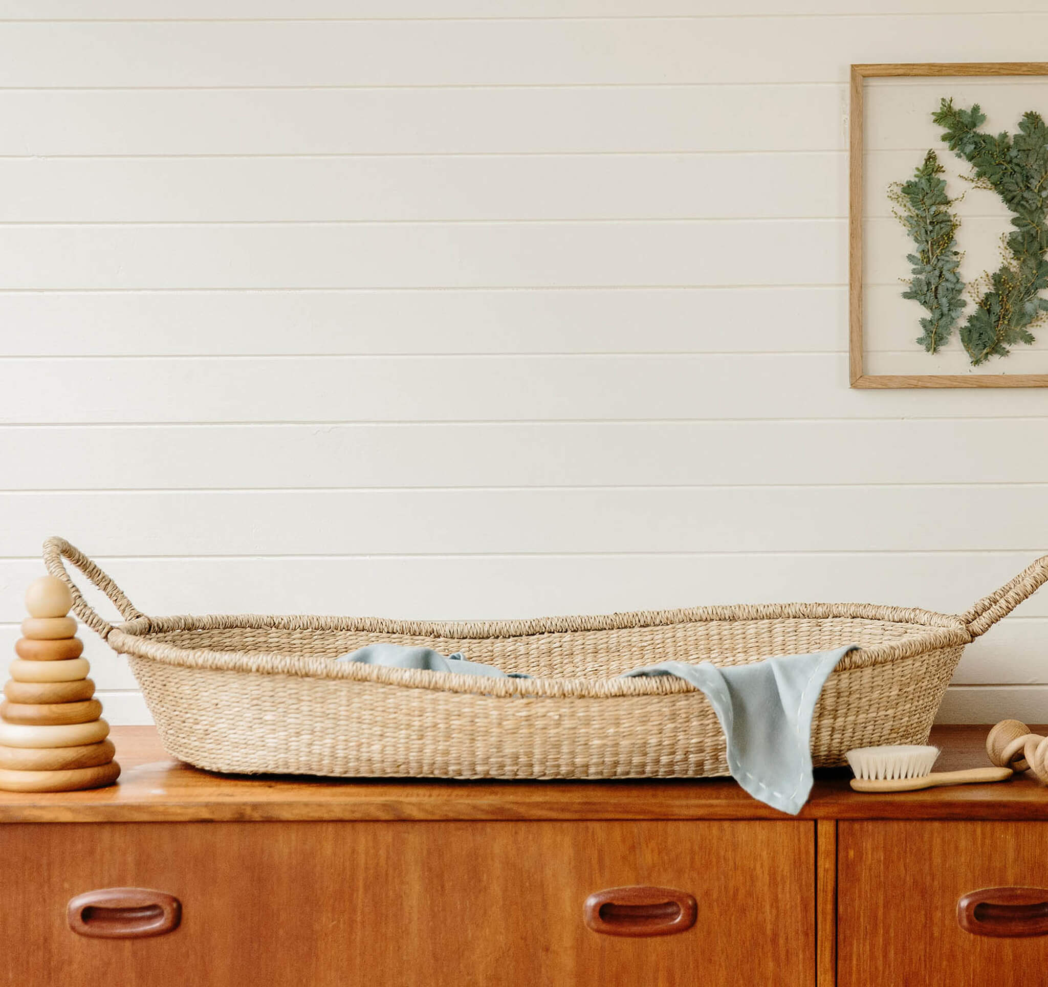 Olli Ella Nyla Baby Changing Basket in Room