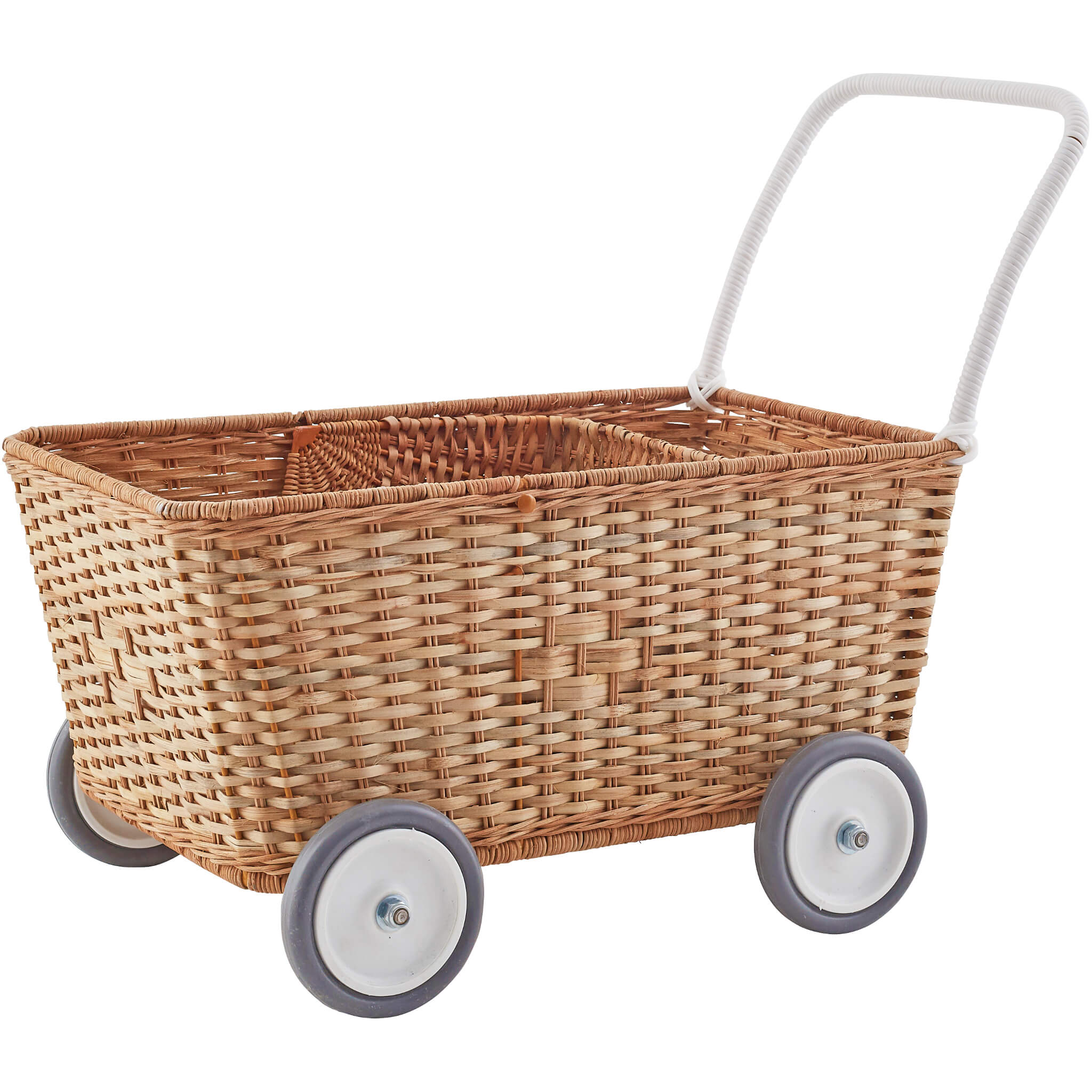 Olli Ella Strolley Toy Pram in Natural