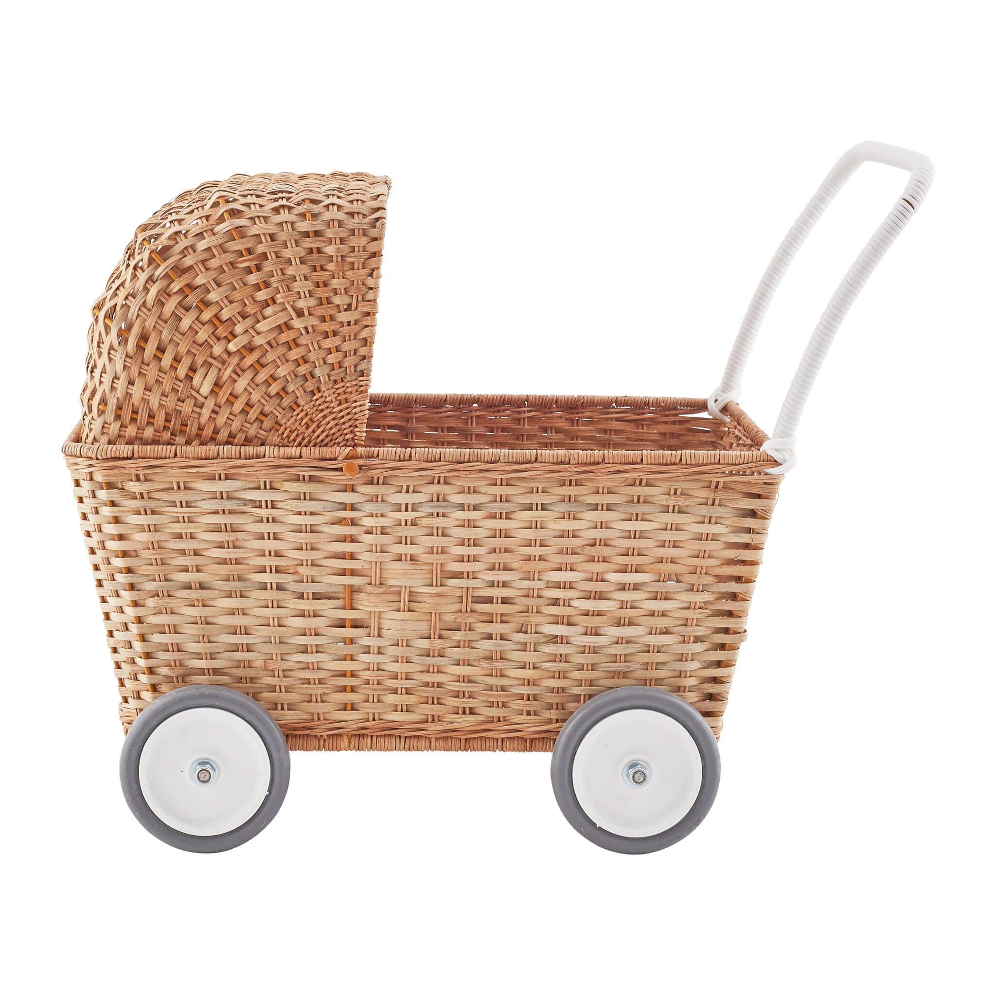 Olli Ella Strolley Toy Pram in Natural
