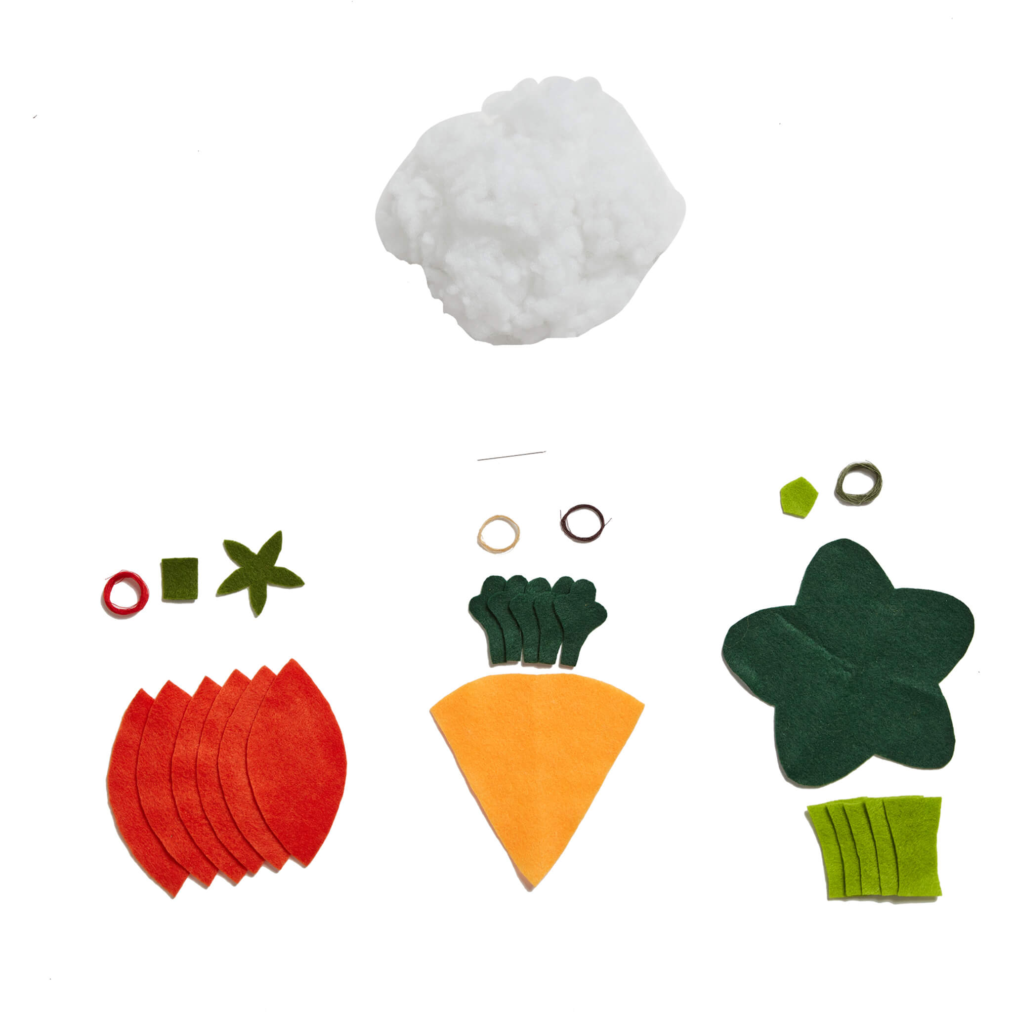 Olli Ella Make your own Felt Set Craft - Veg
