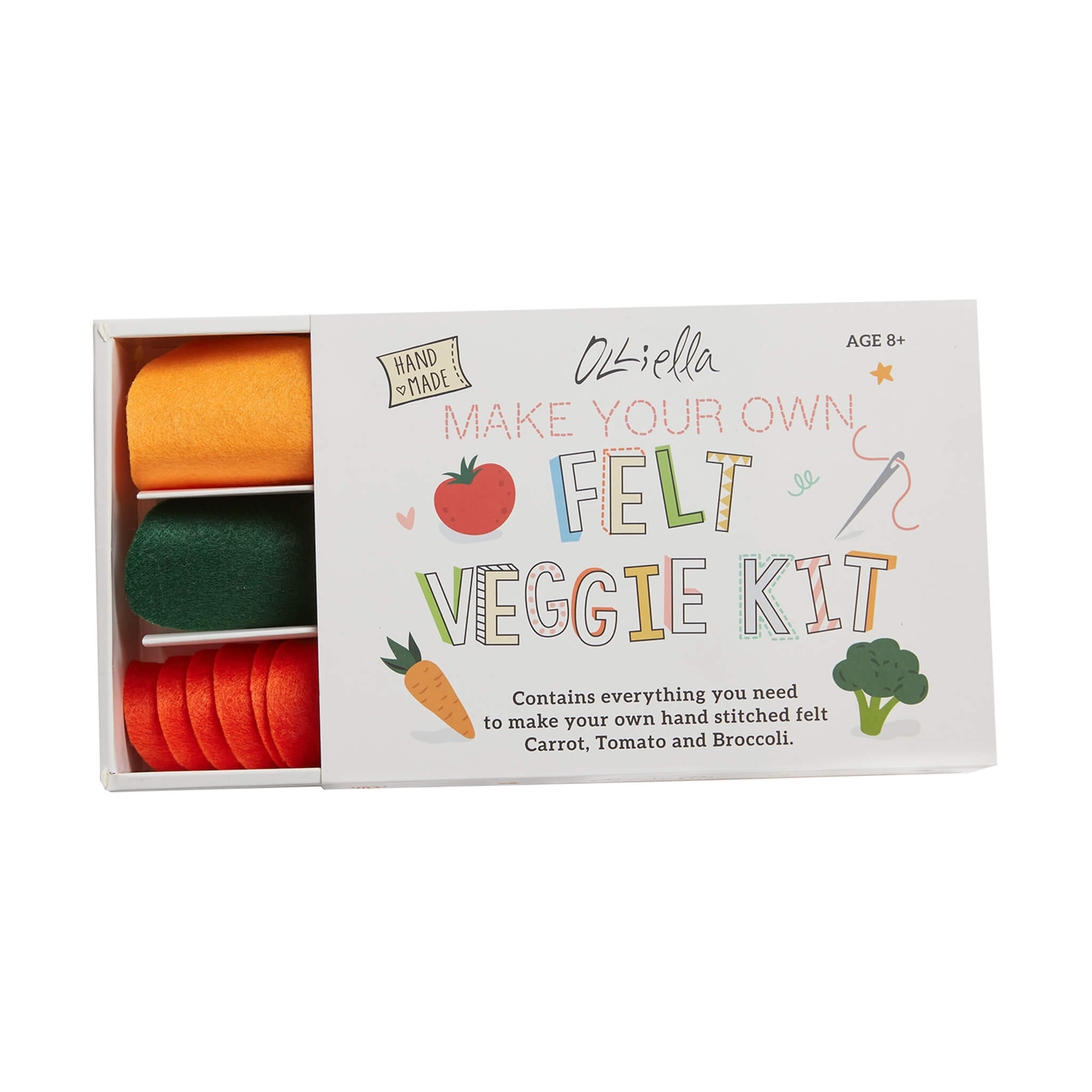 Olli Ella Make your own Felt Set Craft - Veg