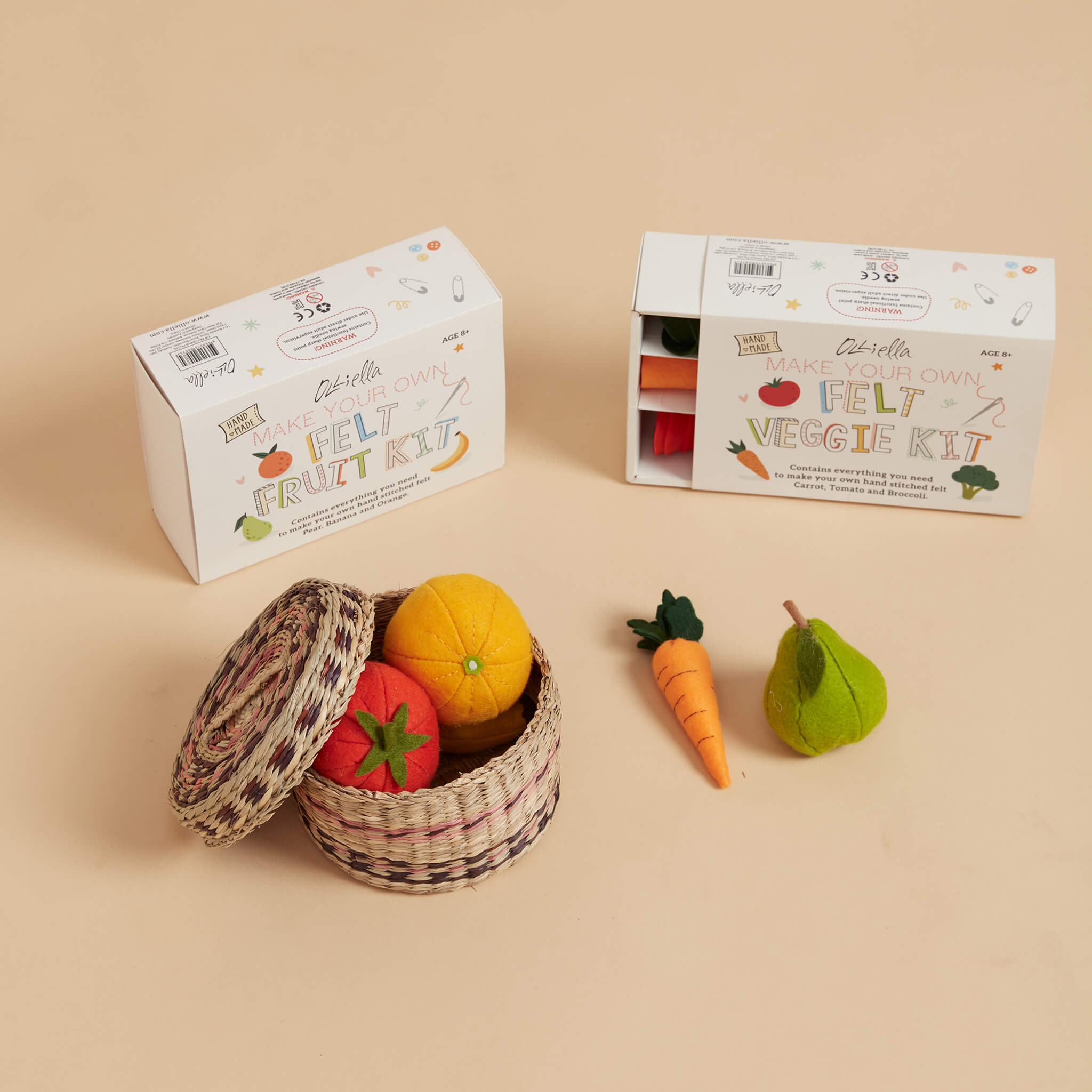 Olli Ella Make your own Felt Set Craft - Veg