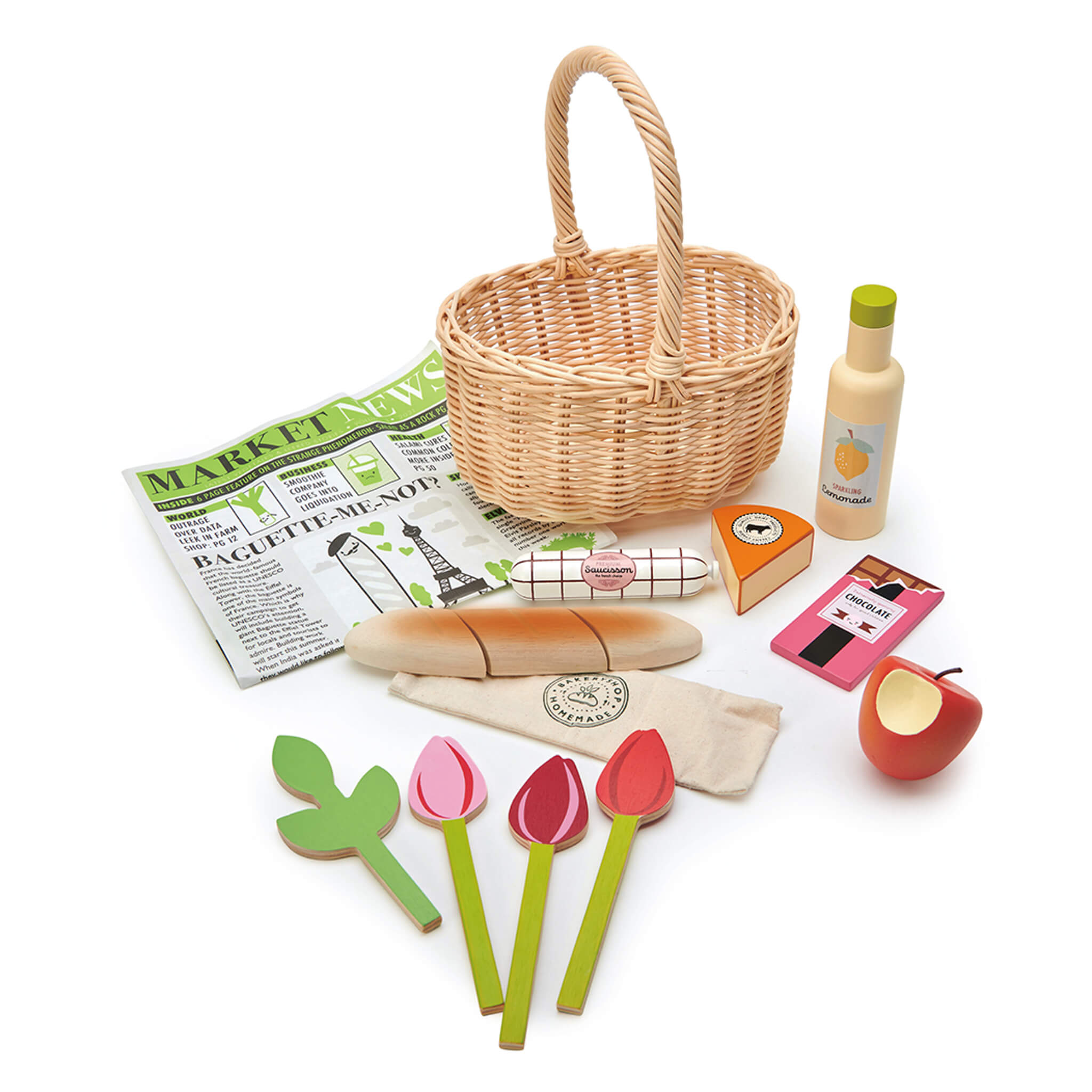 Wicker Shopper Basket