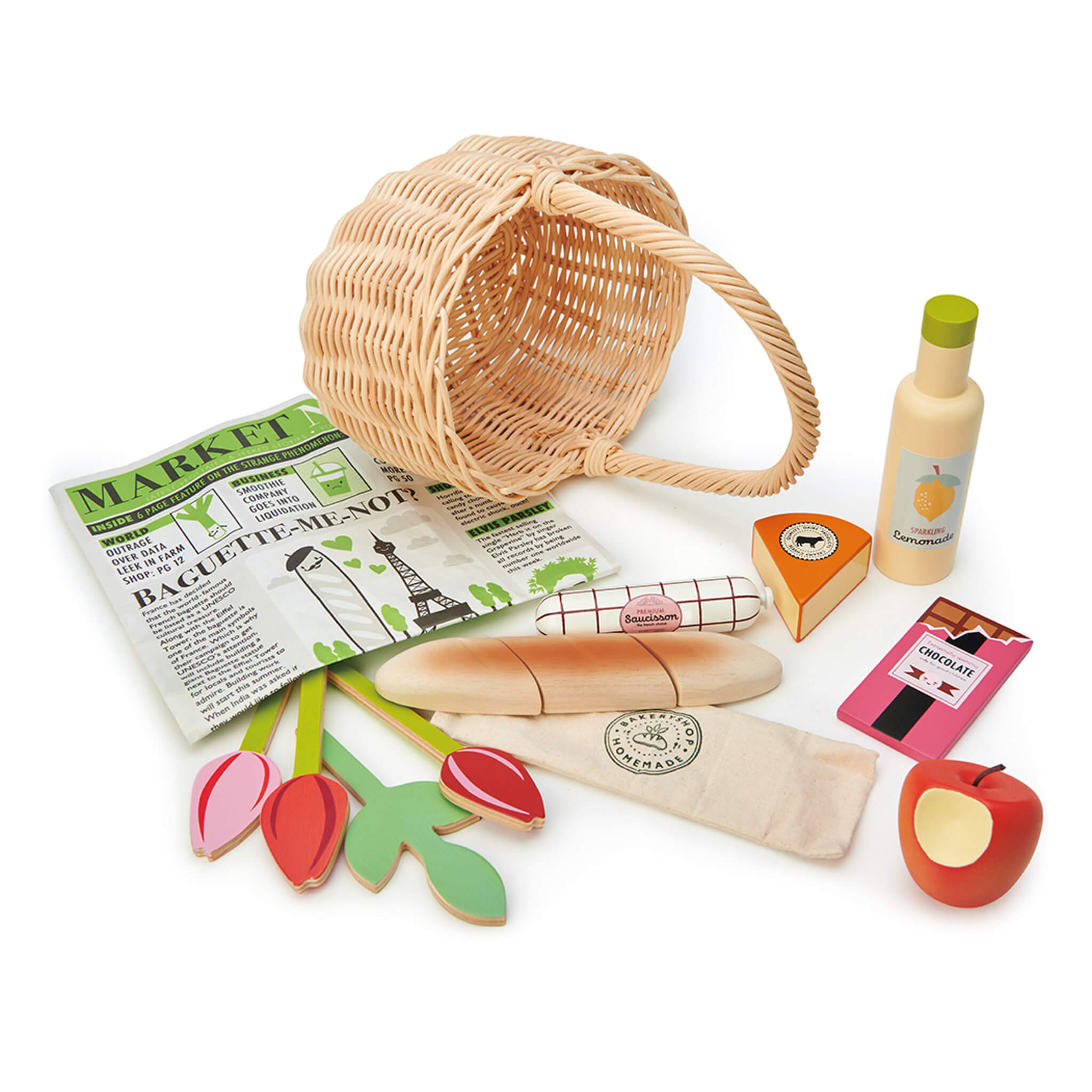 Wicker Shopper Basket