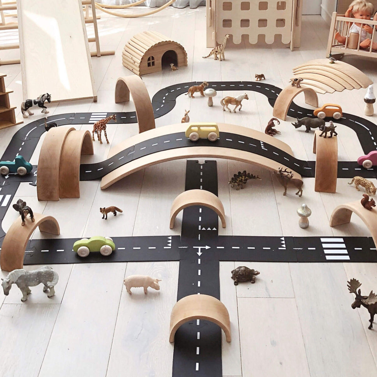 Adjustable Car Track - Ring Road (12 Piece Set)