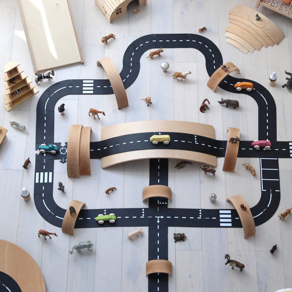 Adjustable Car Track - Ring Road (12 Piece Set)