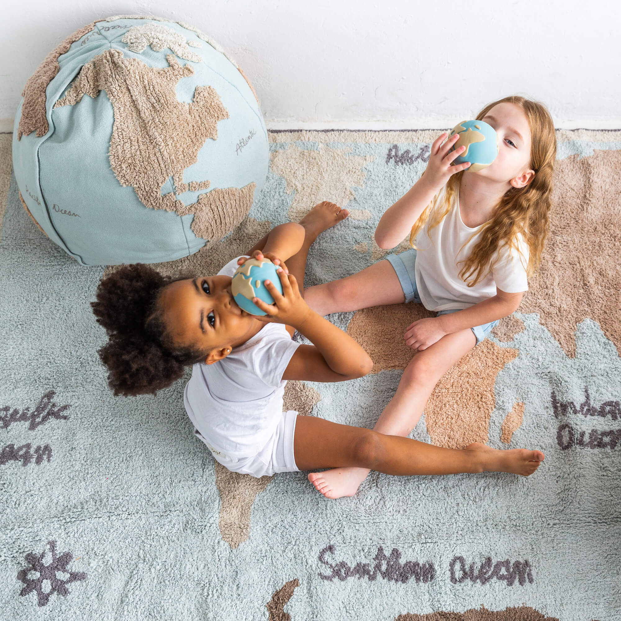 Washable Rug Vintage Map