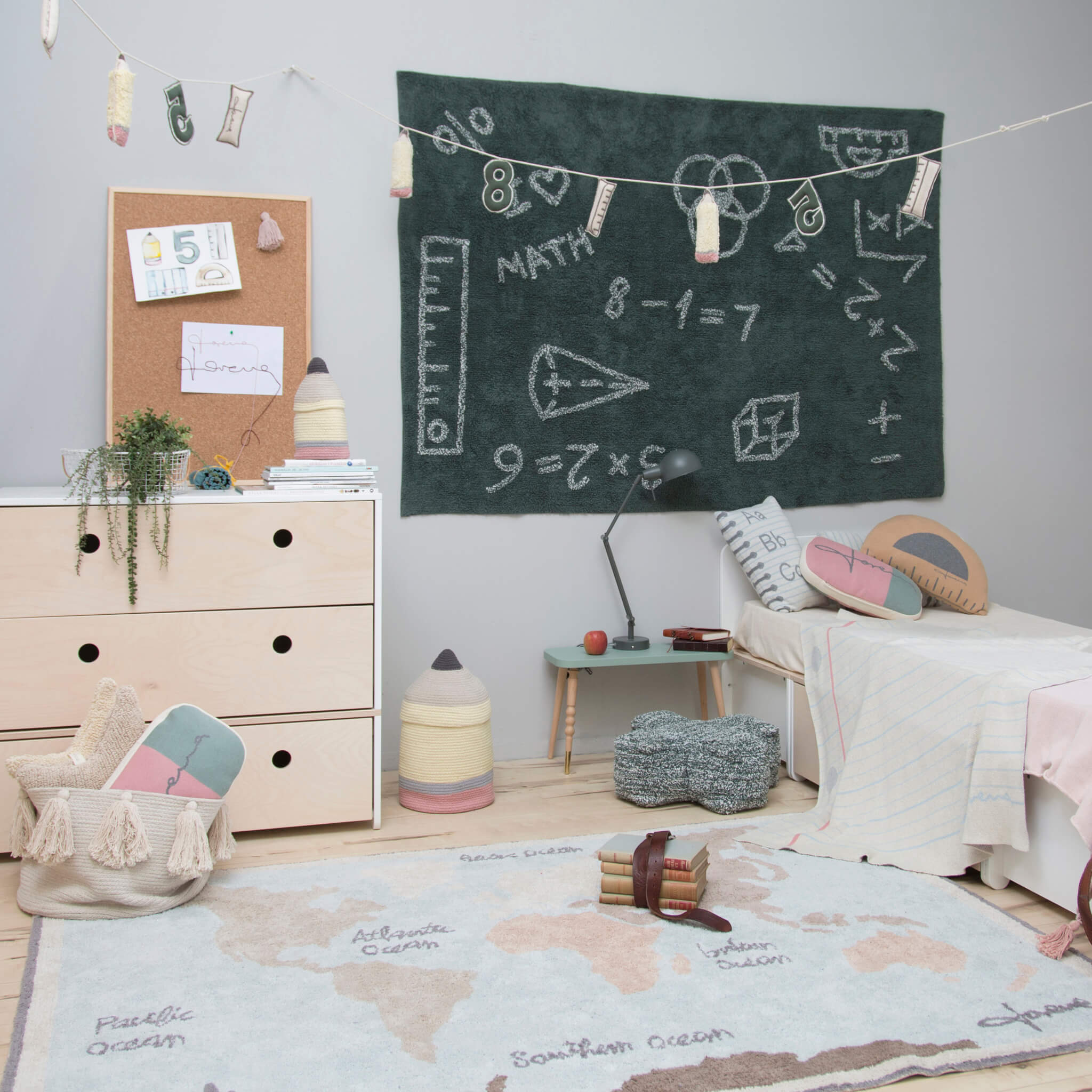 Washable Rug Vintage Map