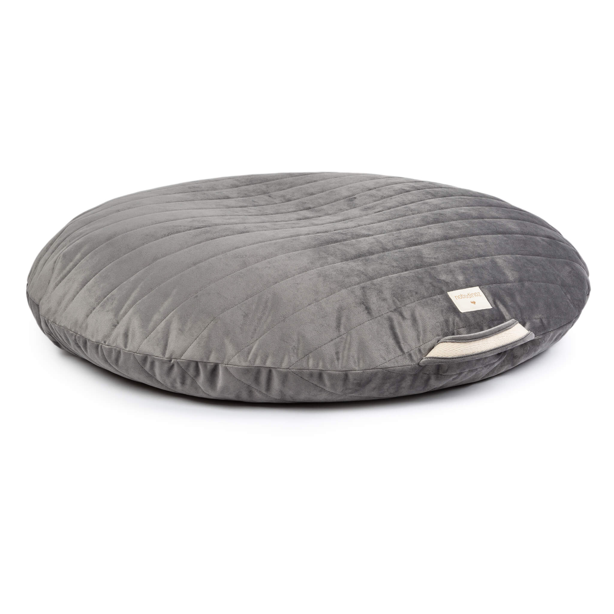 Nobodinoz Sahara Velvet Bean Bag in Slate Grey