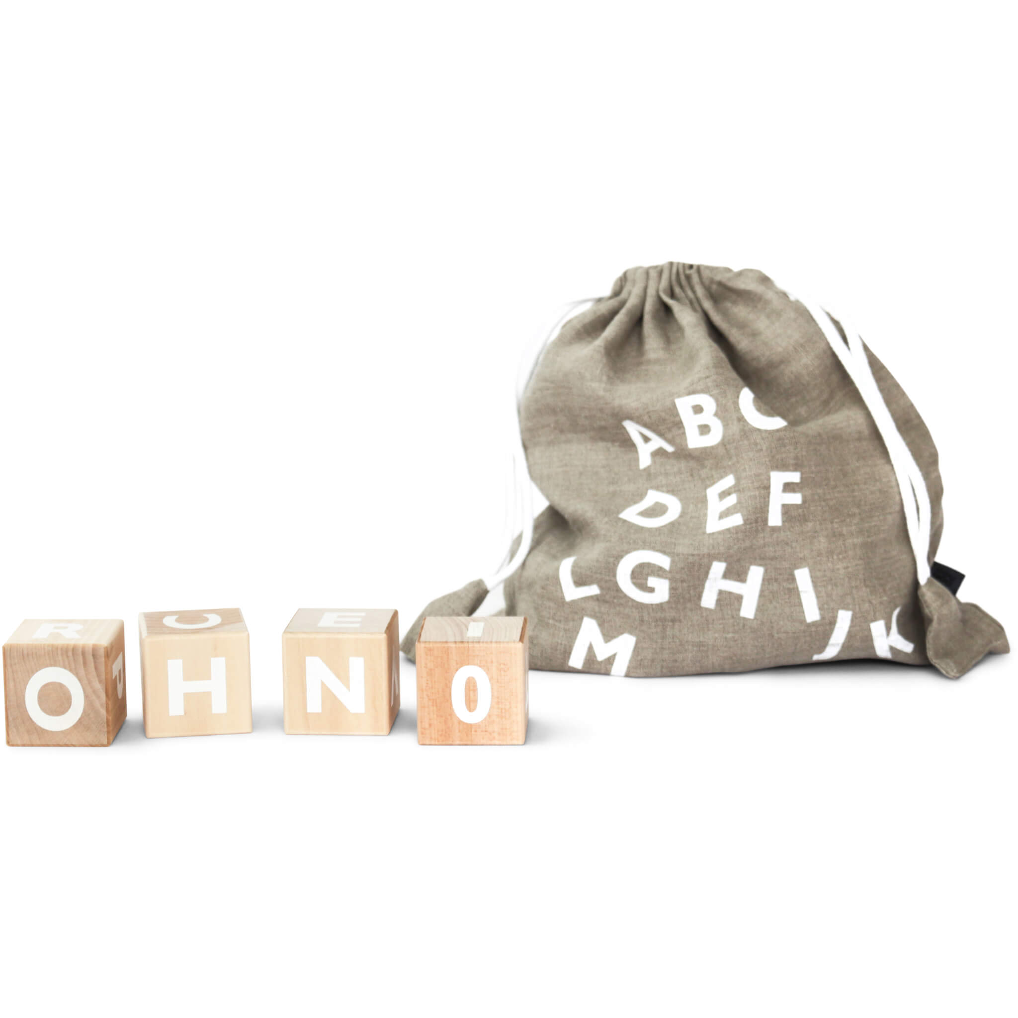 Wooden Alphabet Blocks - White