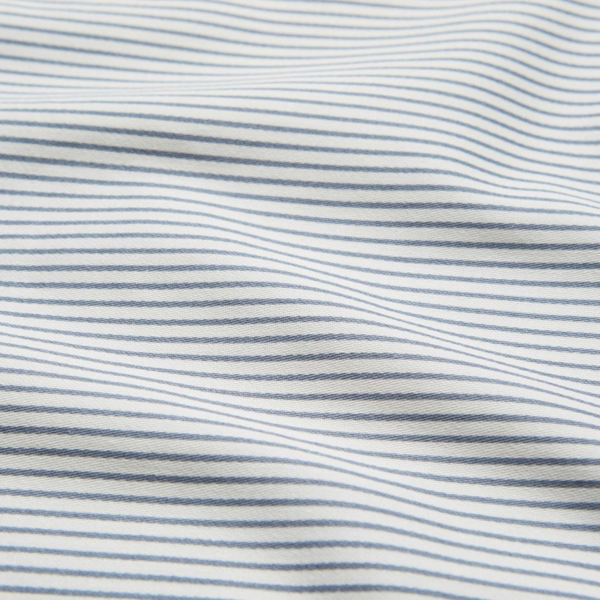 Cam Cam Toddler Bedding Set in Classic Blue Stripe Print Detail