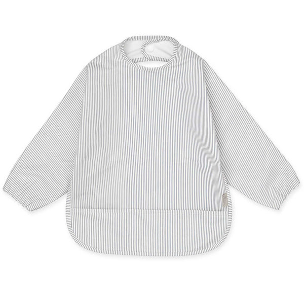 Cam Cam Copenhagen Sleeved Bib in Classic Blue Stripes Main Image