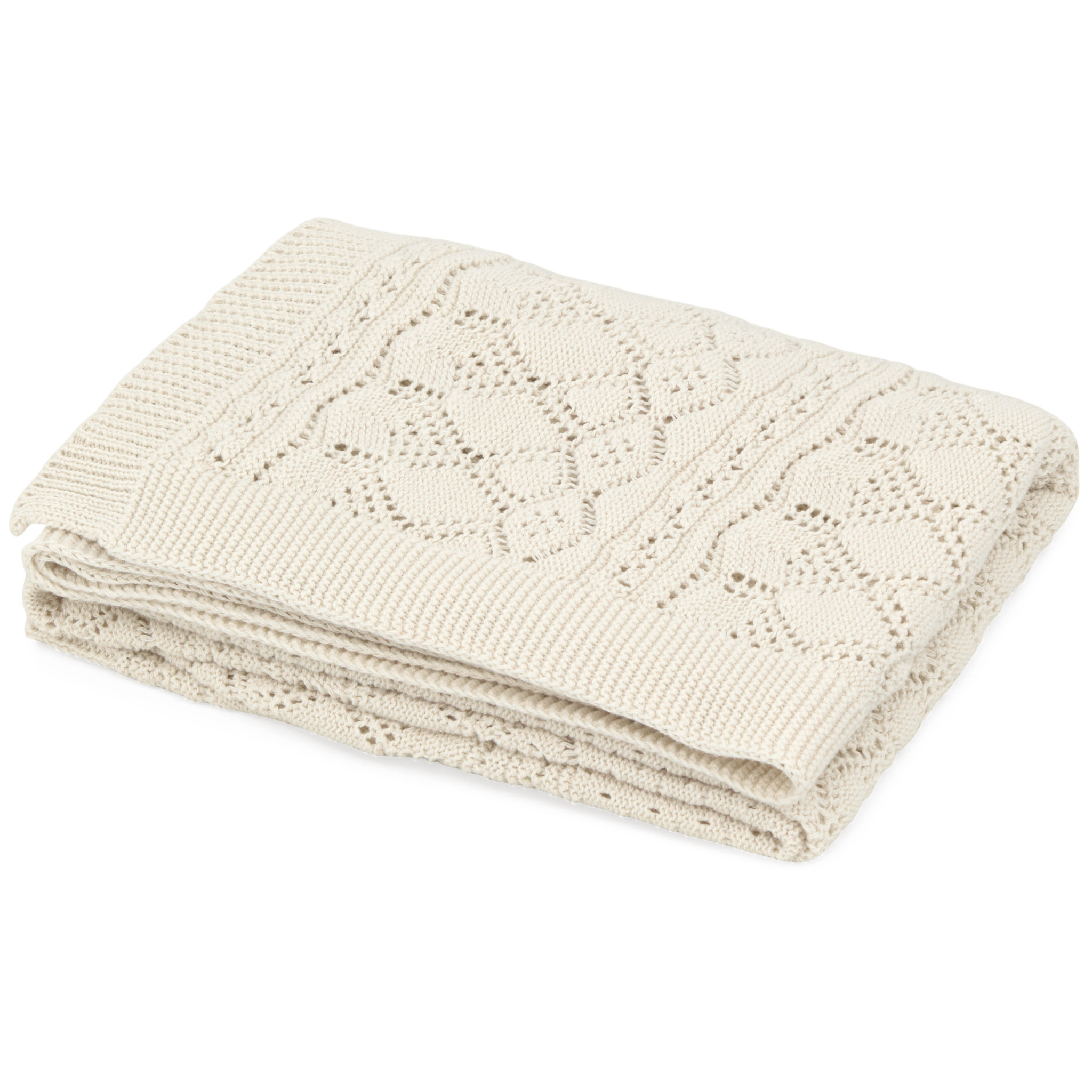 Cam Cam Pointelle Blanket - Off White