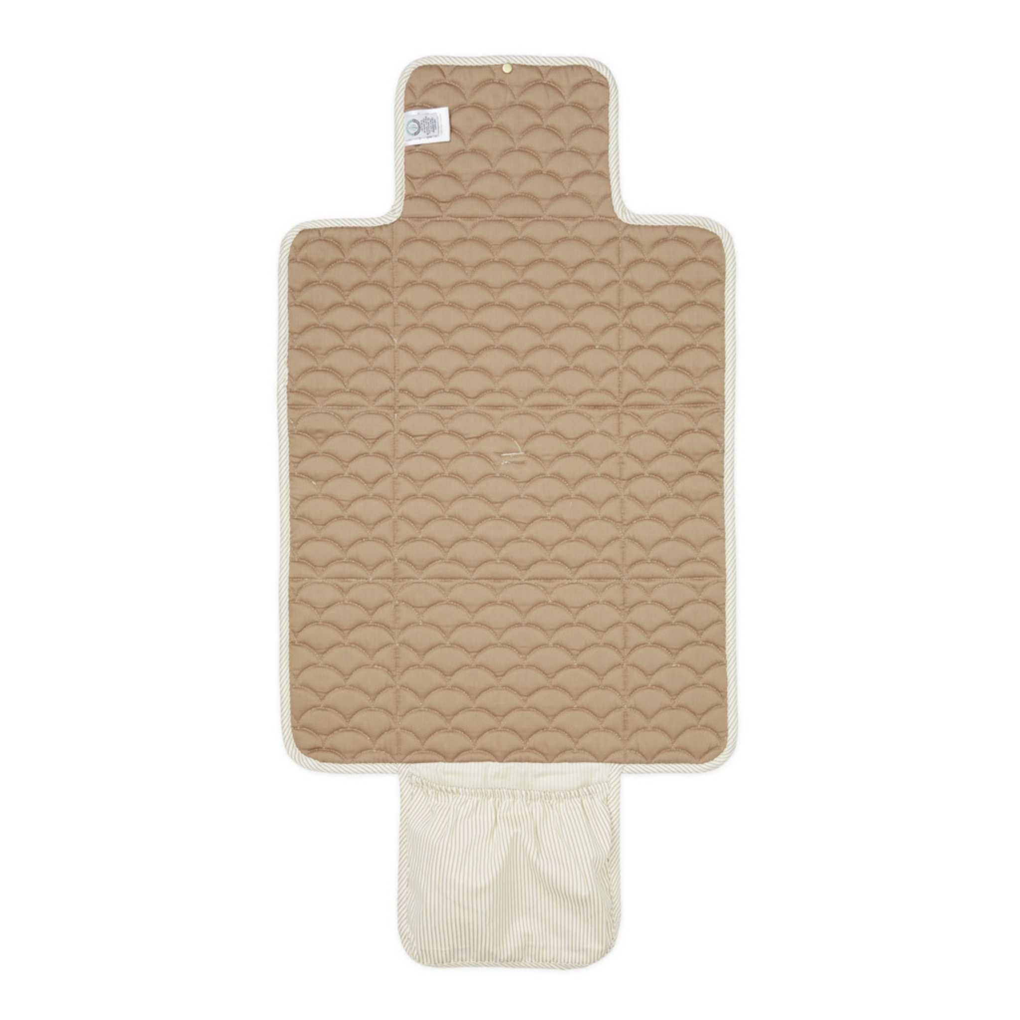 Cam Cam Quilted Changing Mat - Classic Camel Stripes - Opened Out