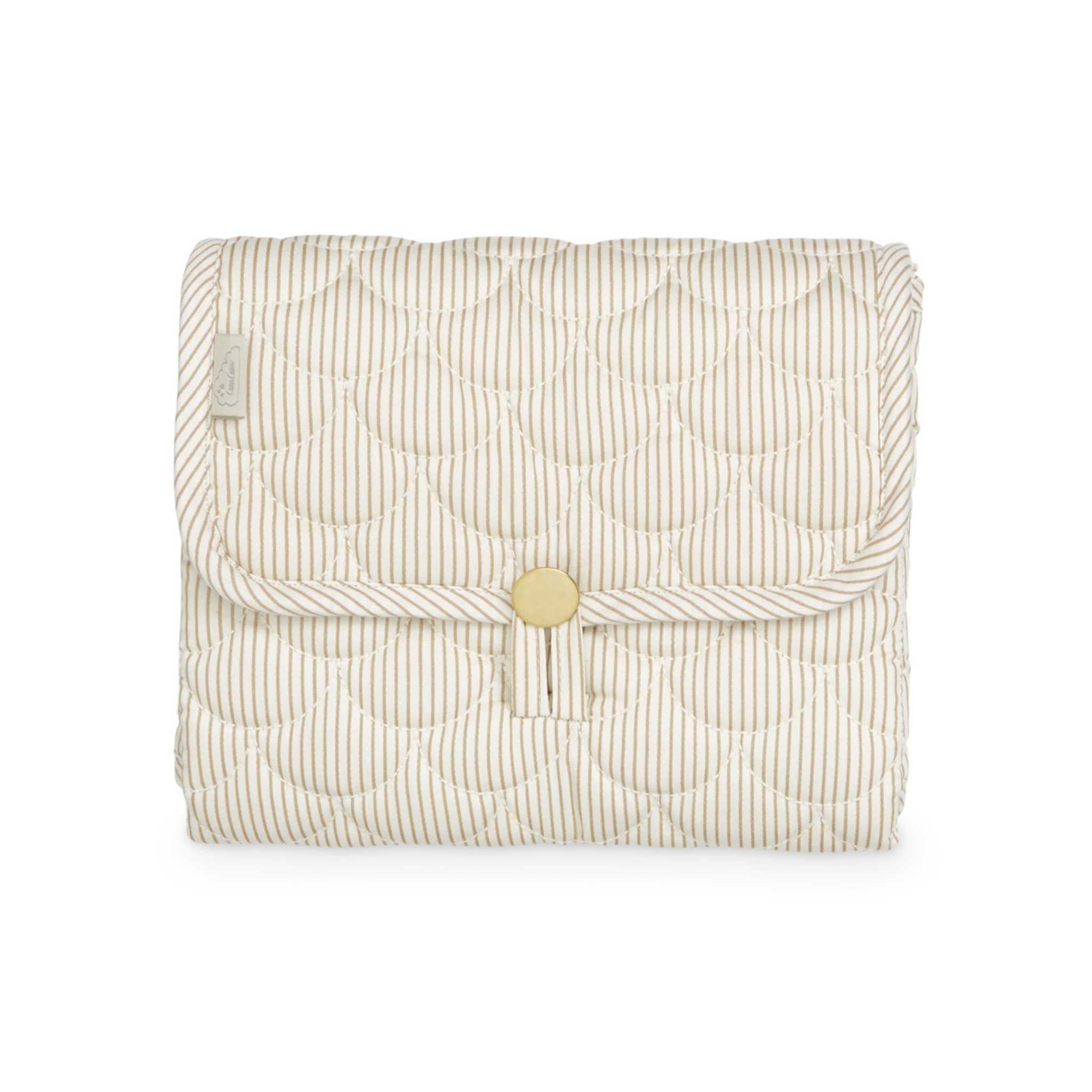 Cam Cam Quilted Changing Mat - Classic Camel Stripes 