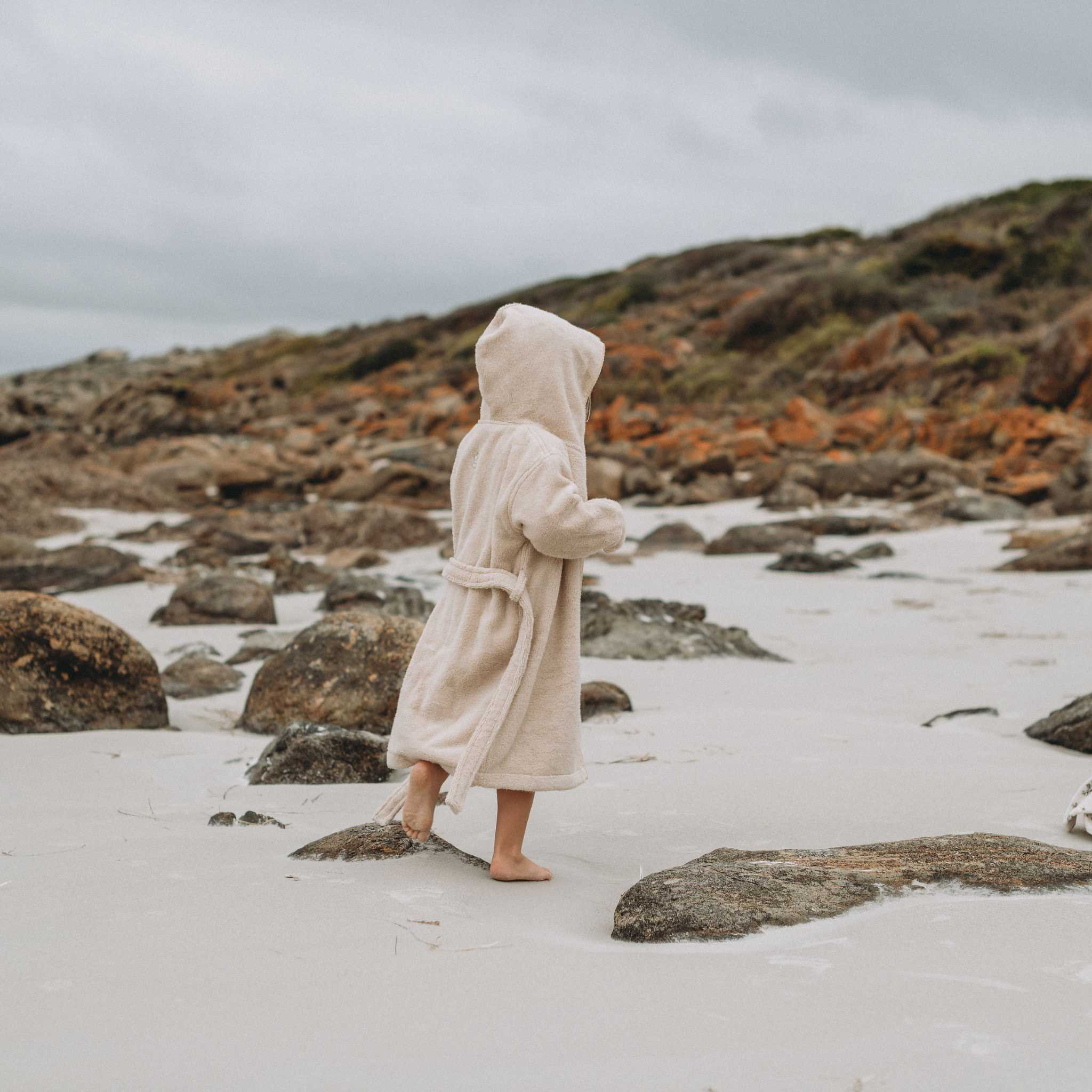 Child On Beach Garbo & Friends Bathrobe  - Sand