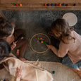 Children Playing With Grapat 36 x Mandala Rainbow Eggs s On Floor