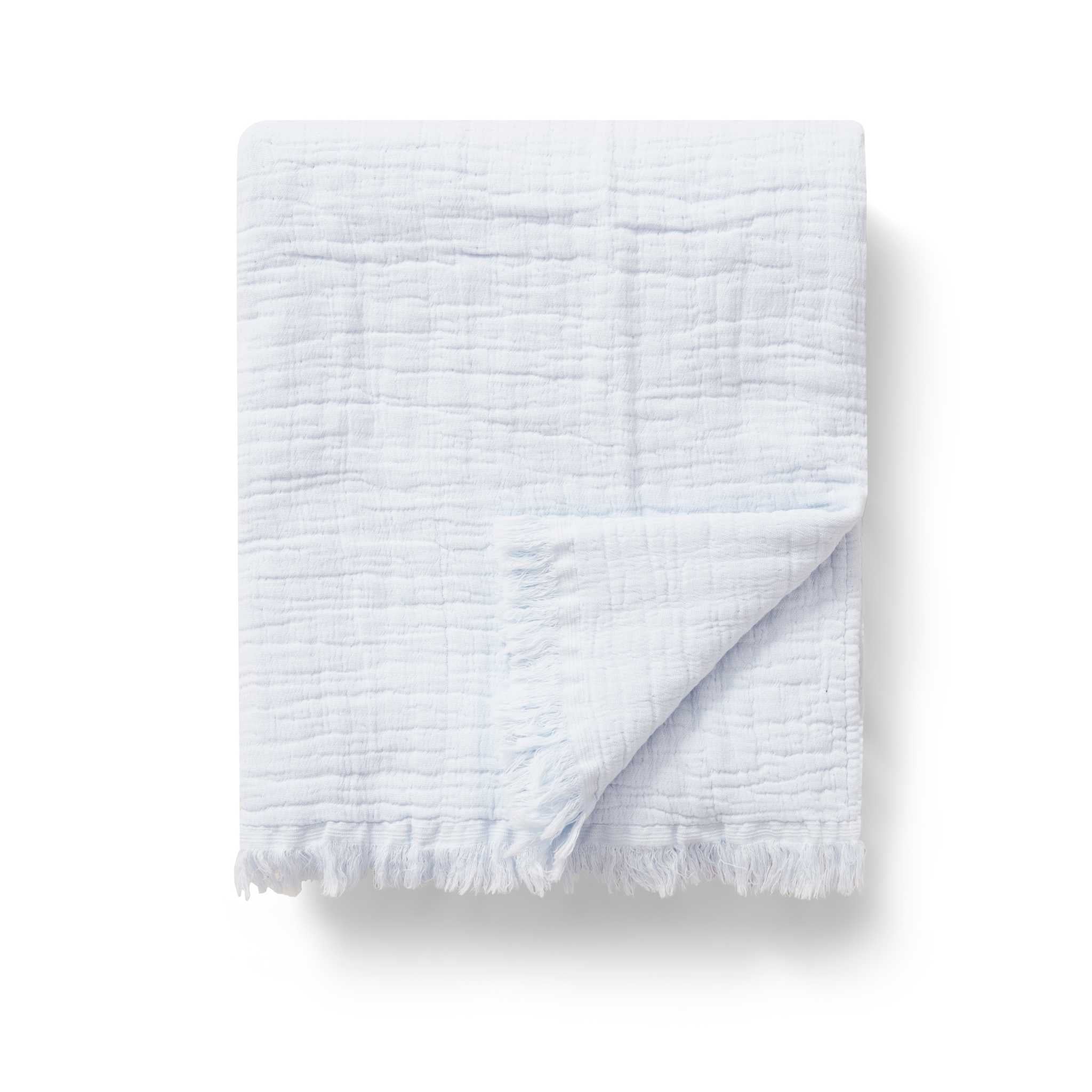 Garbo & Friends Cotton Blanket  Blue - Folded Edge