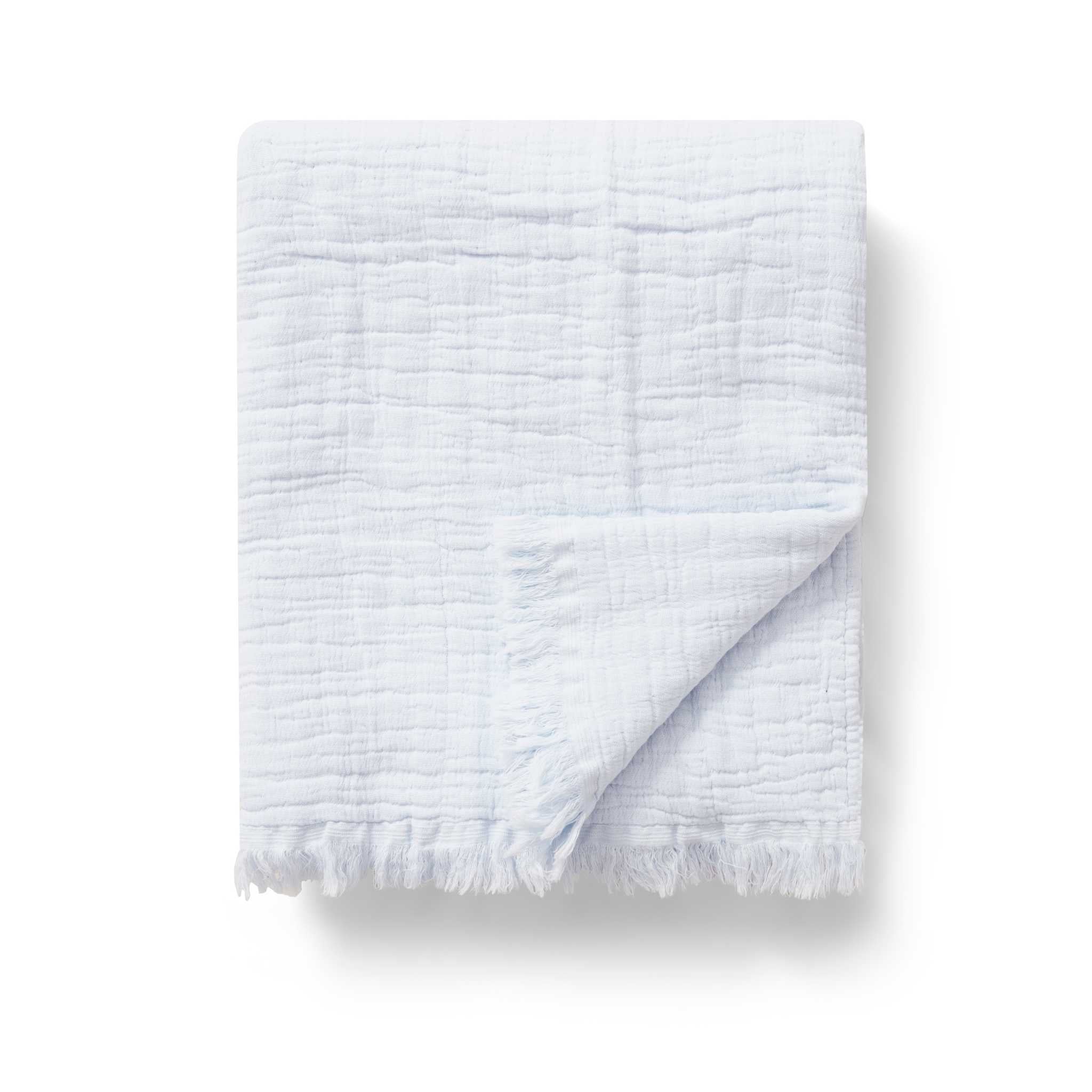 Garbo & Friends Cotton Blanket  Blue - Folded Edge