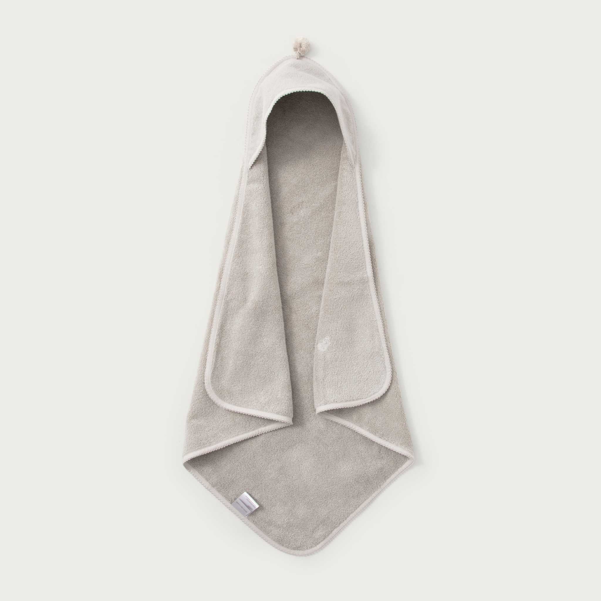 Garbo & Friends Hooded Towel - Thyme - On Grey Background 