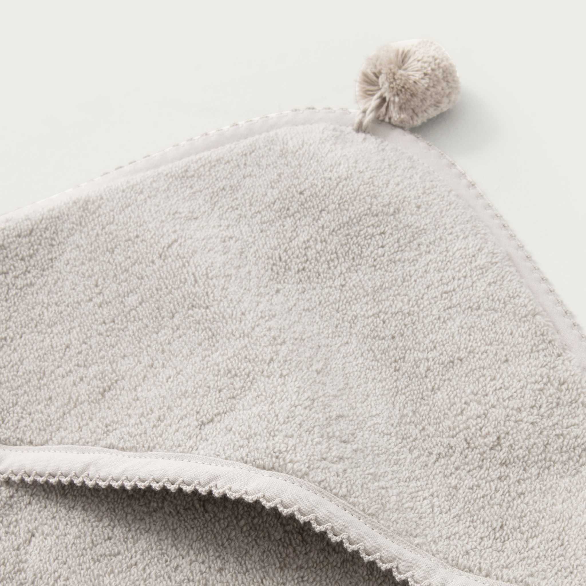 Garbo & Friends Hooded Towel - Thyme - Pom Pom Detail
