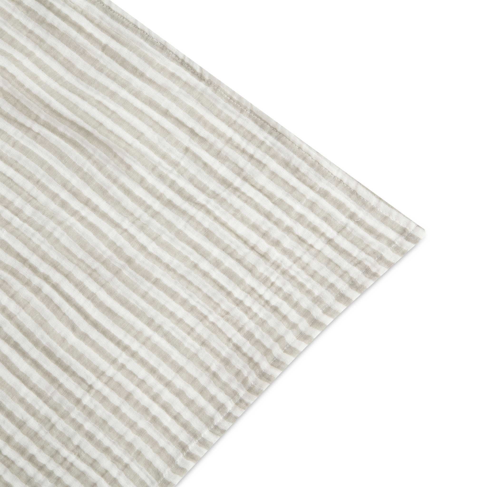 Garbo & Friends Stripe Anjou Swaddle Blanket Up Close Detail