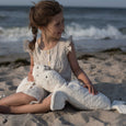 Girl on Beach With Senger Naturwelt Cuddly Animal Seal Hot Water Bottle