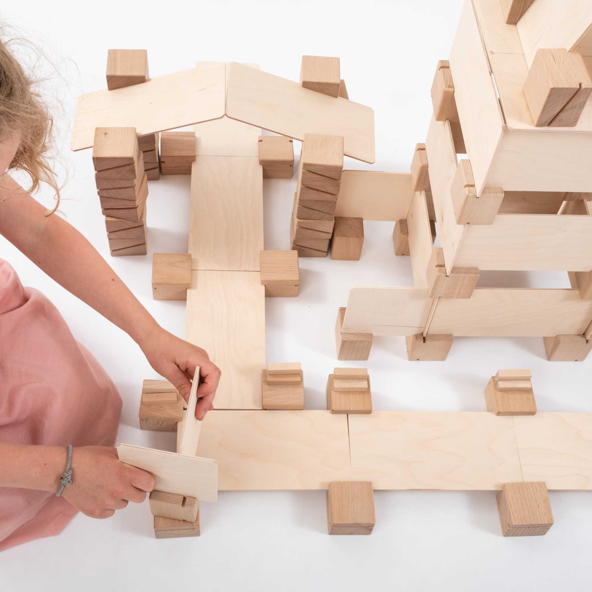 Girl Playing With Just Blocks Smart Lines Small Set