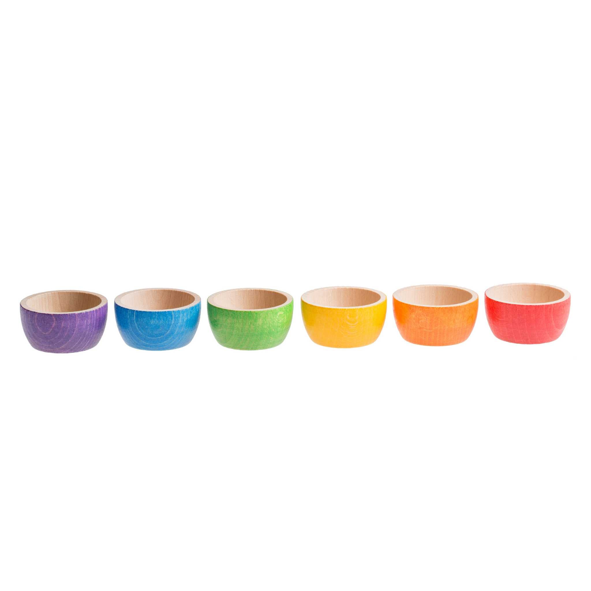 Grapat Sorting Bowls - 6 Rainbow Colours in Line