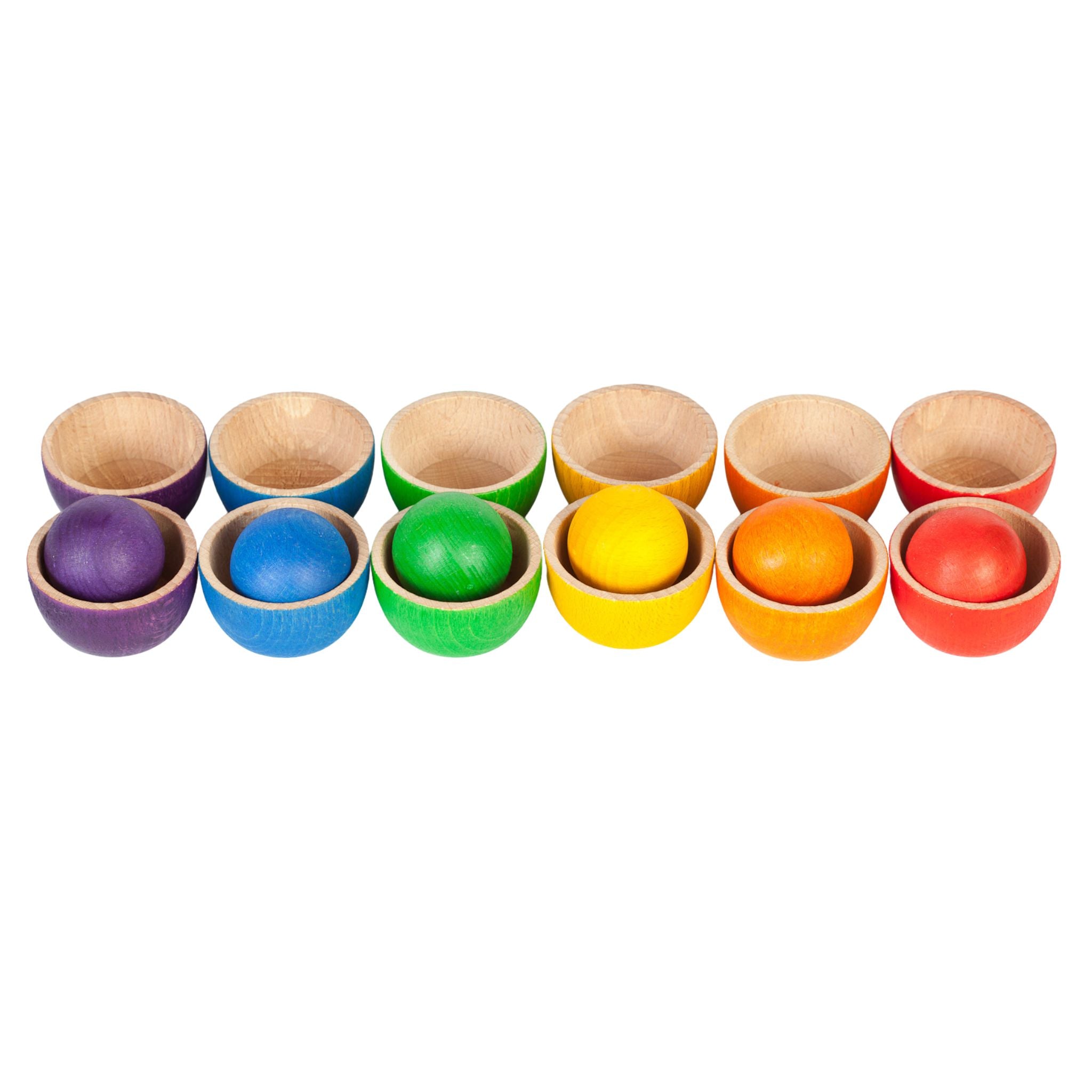 Grapat Wooden Bowls and Balls Set With Balls in Bowls