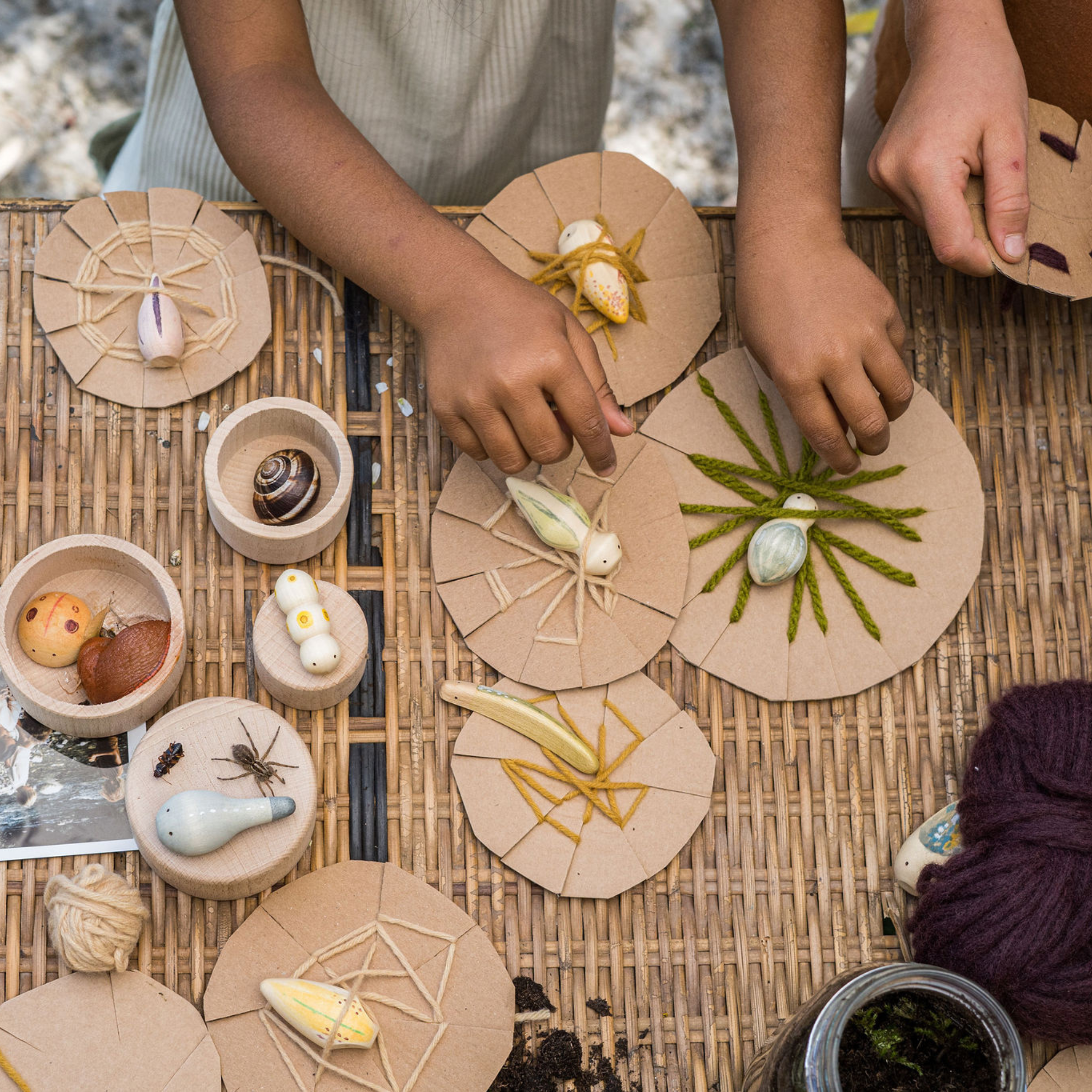 Little Hands Getting Creative With Grapat Wild Wooden Set