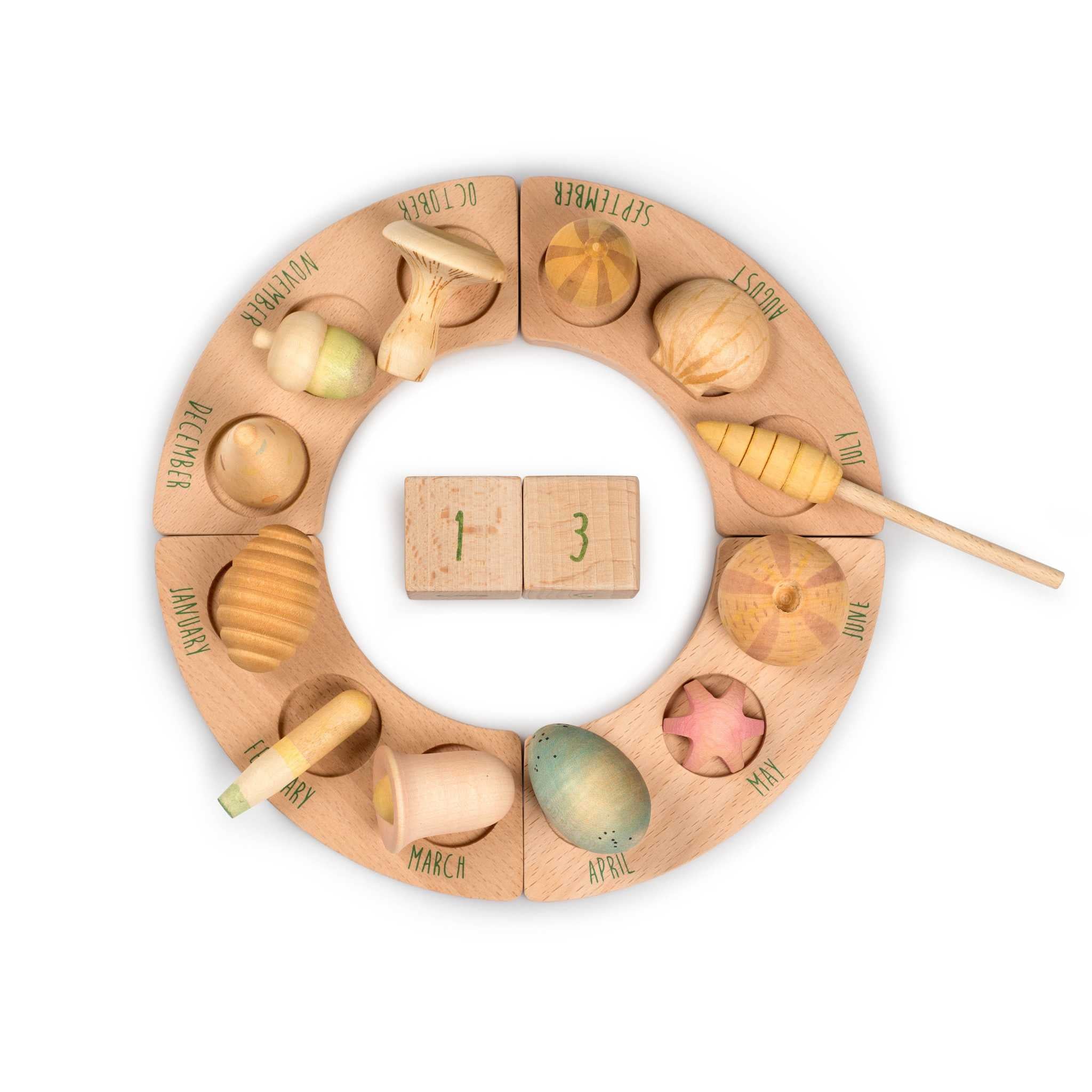 Grapat Wonders Set-12 Wooden Botanical Wonders With Calendar