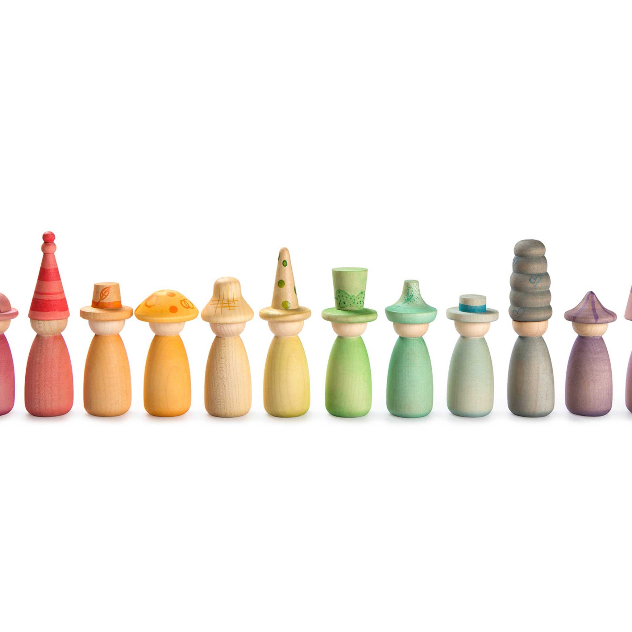 Grapat Fancy Nins, Wooden Figures Lined Up