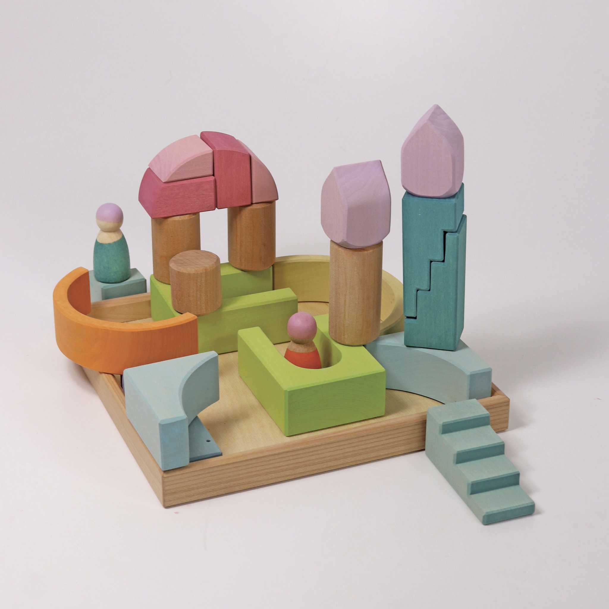 お値下【新品】Grimm's グリムス ワールドクラウド ビルディングセット Grimm's Building World - Cloud Play | Oskoe