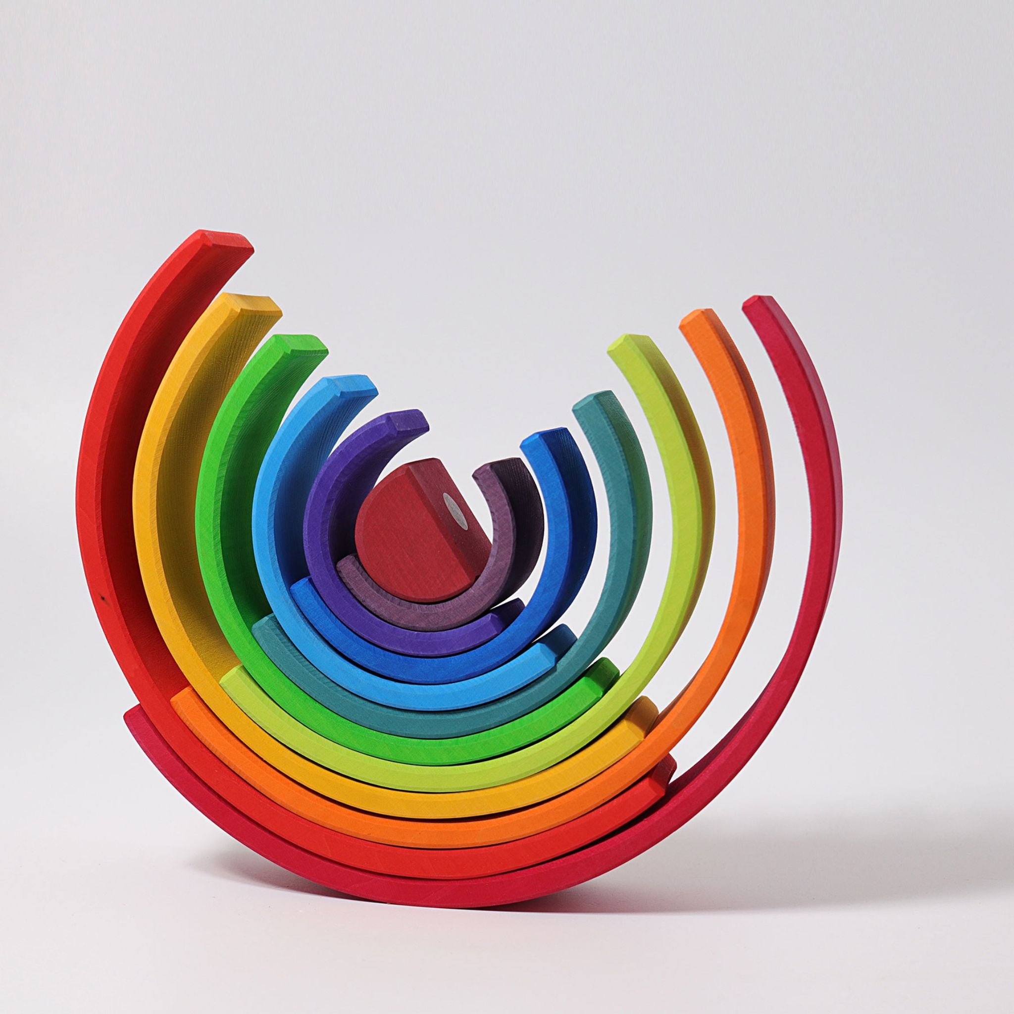 Grimm's Large Rainbow Pieces Stacked Inside Each Other