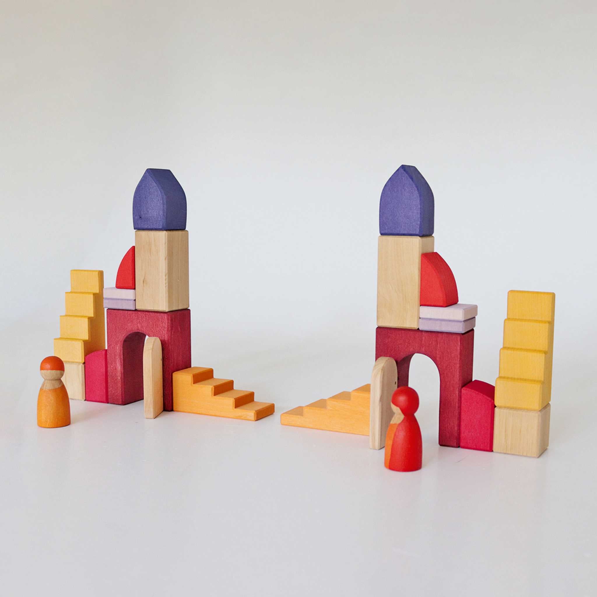 Grimm's Building World - Dessert Sands - Two Buildings Joined As Stairs