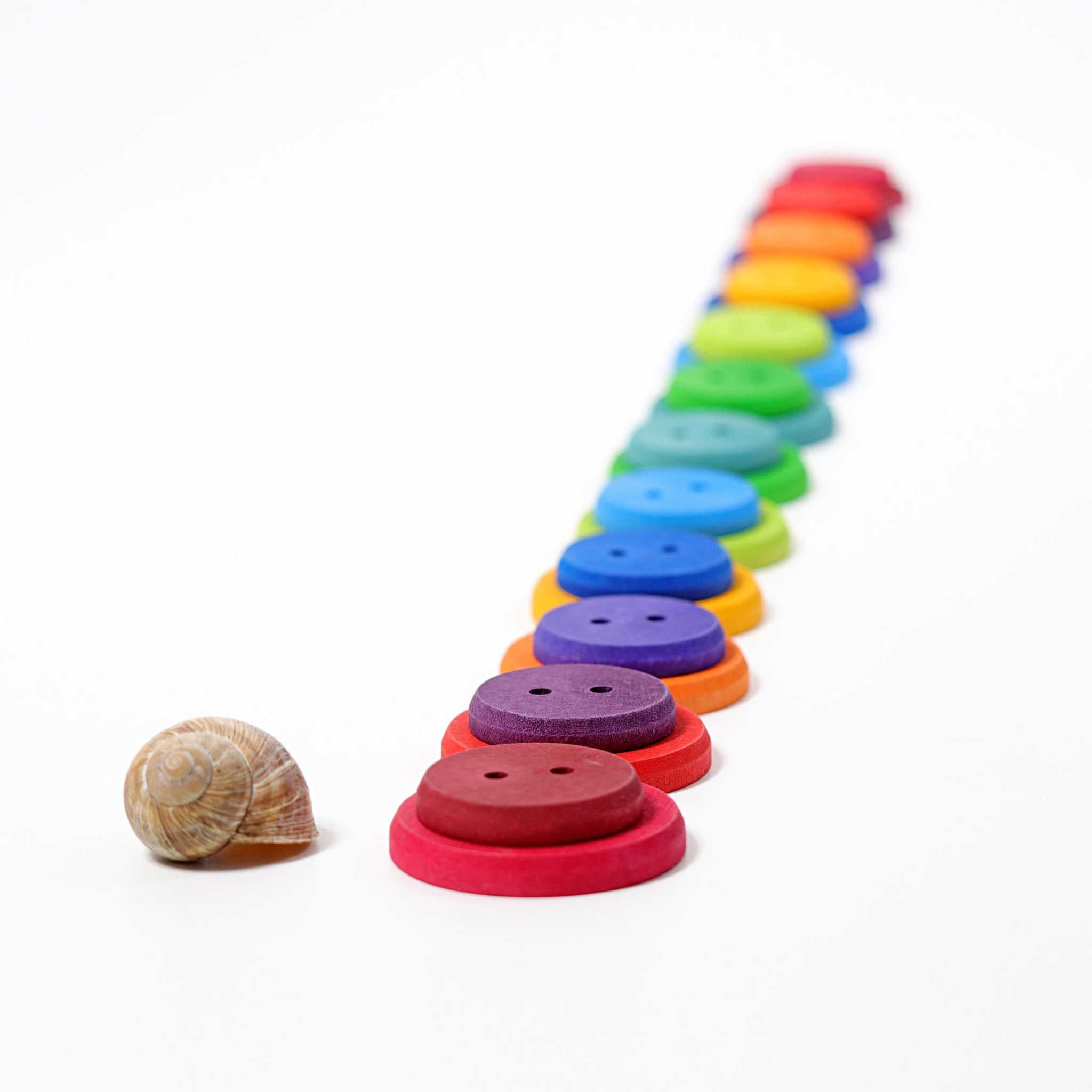 Grimm's Rainbow Large Wooden Buttons Large and Small