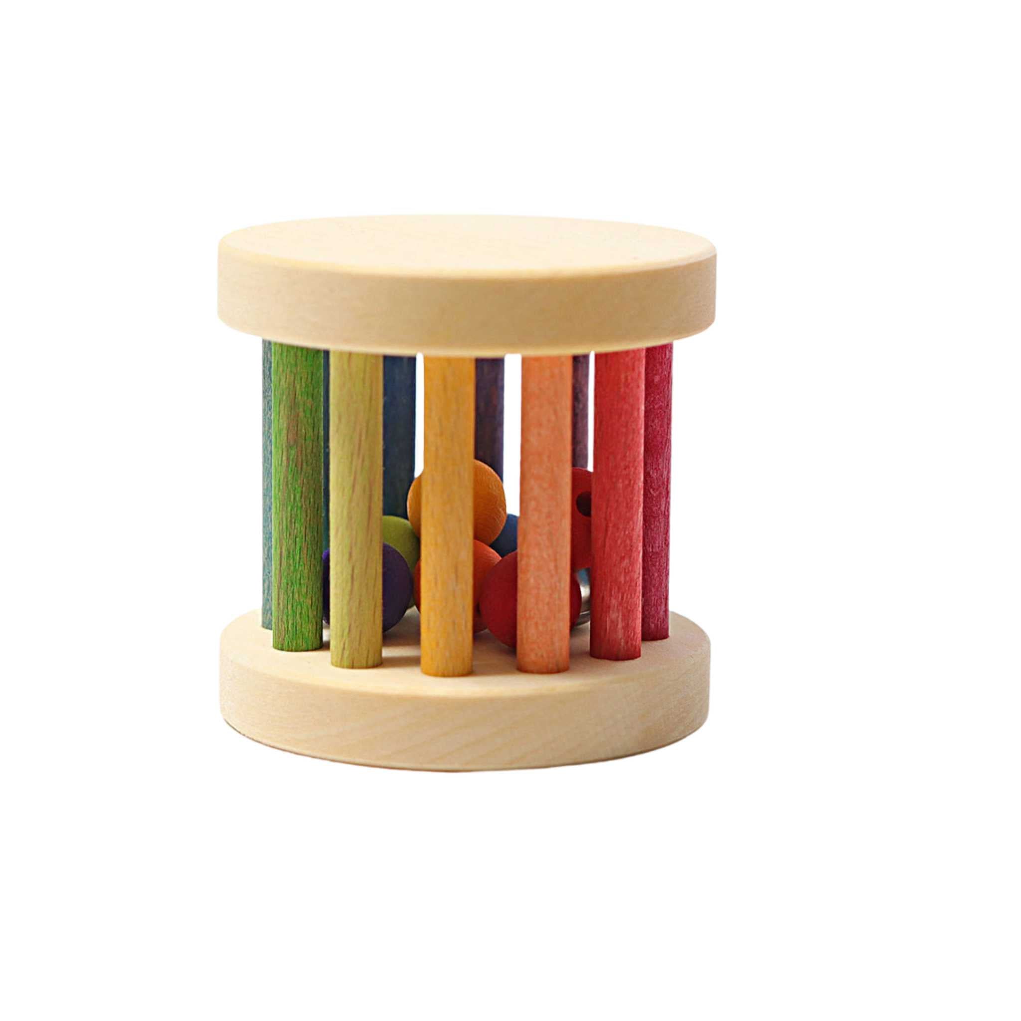 Grimm's Rainbow Mini Rolling Wheel Rattle