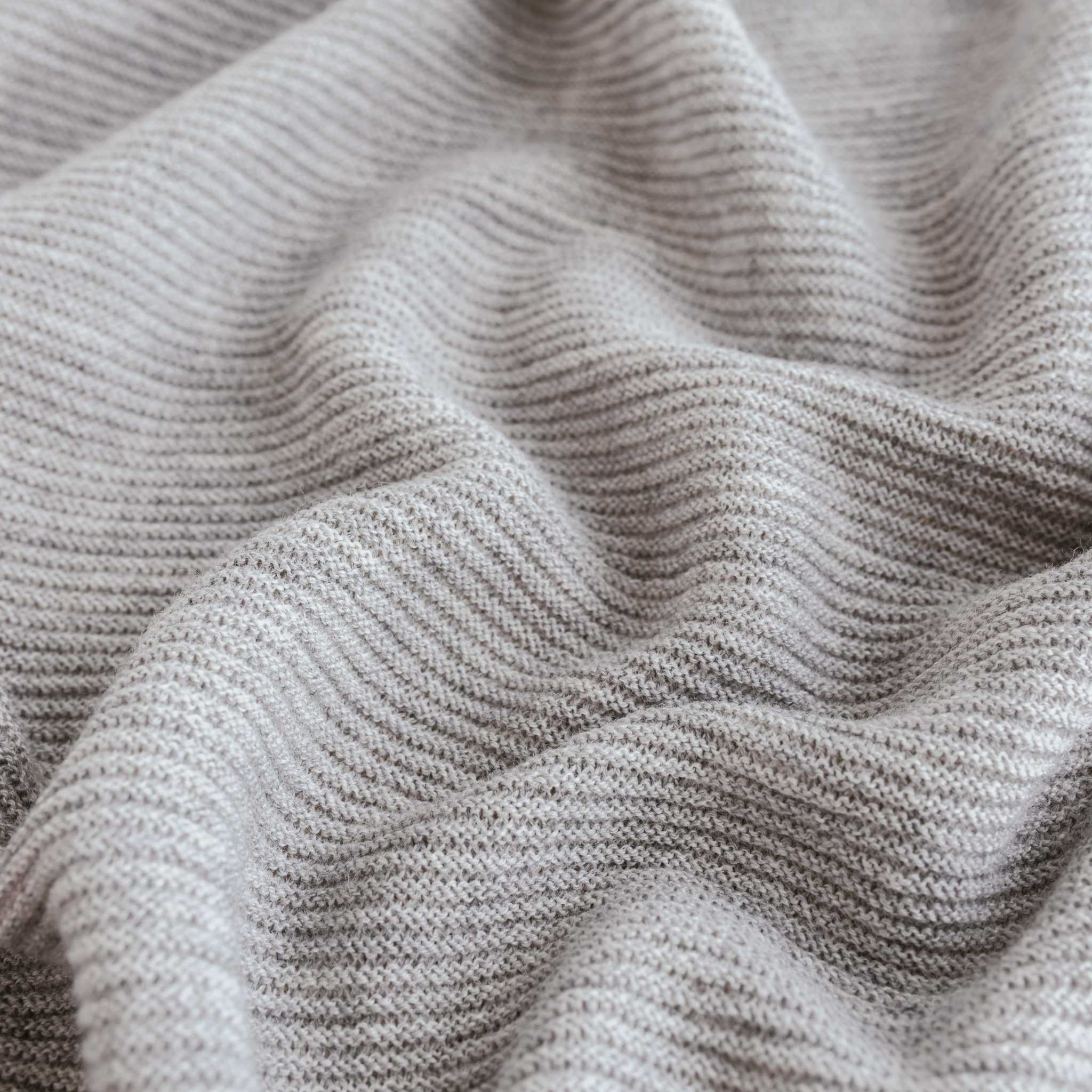 Hvid Gust Merino Wool Baby Blanket In Grey Material Detail 