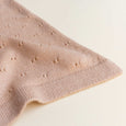 Hvid Merino Wool Bibi Blanket In Apricot Corner Close Up